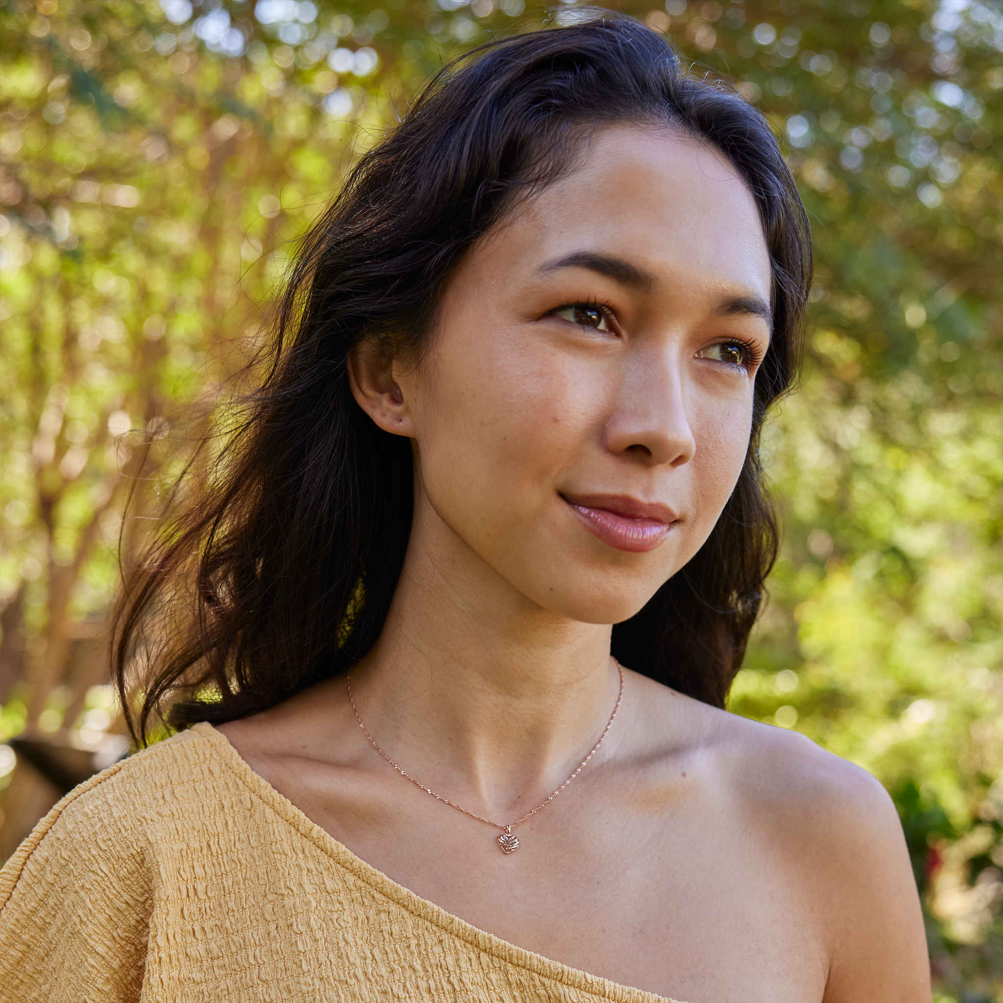 アロハ・ハート・ペンダント 9mm ローズゴールド