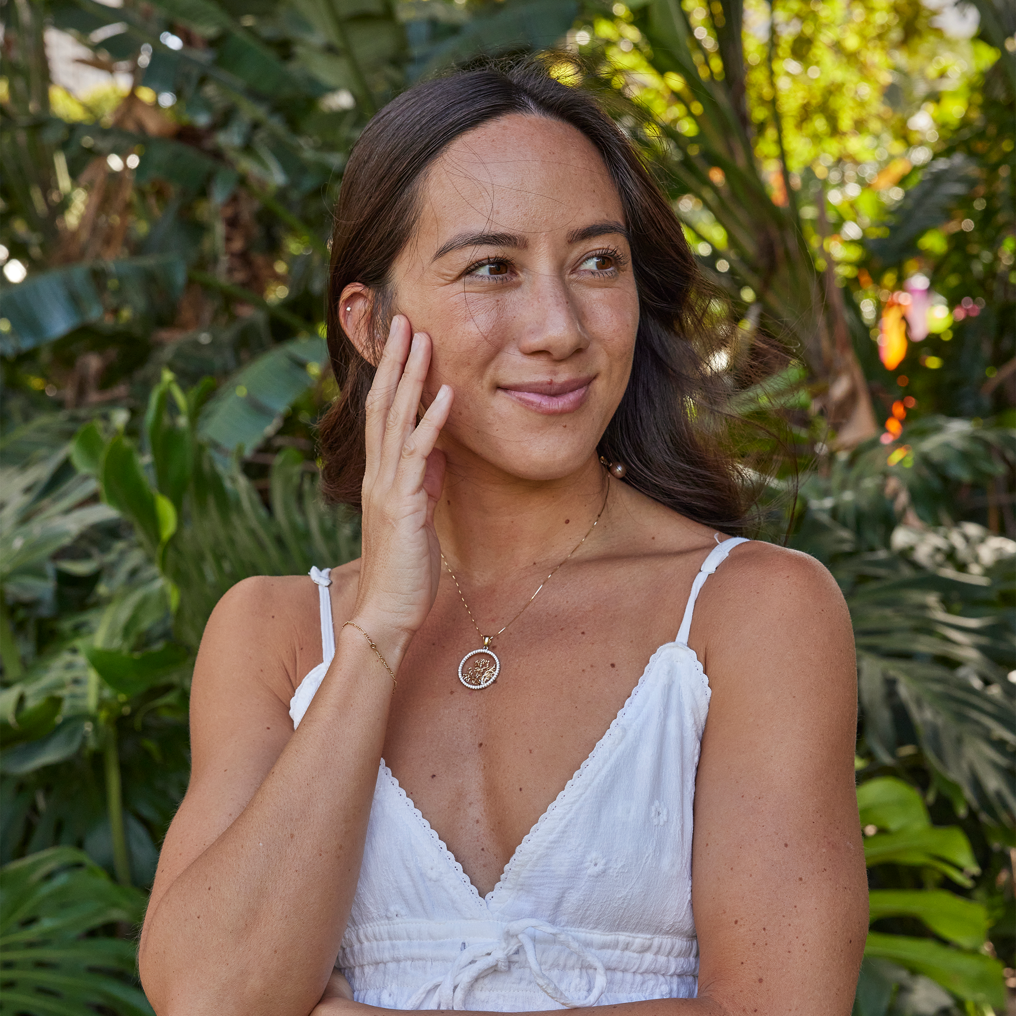 コーラル・ツリー・ペンダント ダイヤモンド・ツートーンゴールド - 24mm