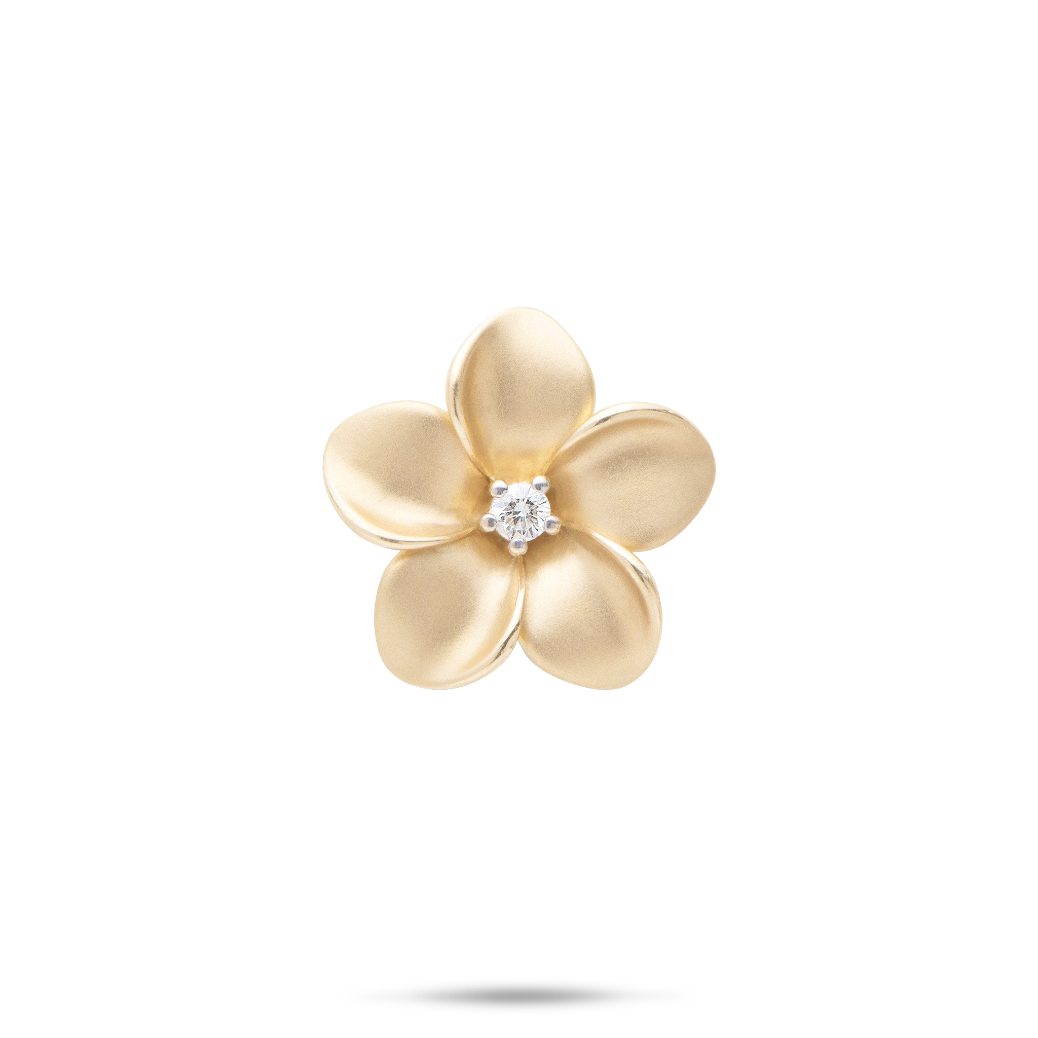 プルメリア ペンダント ダイヤモンド ゴールド - 20mm