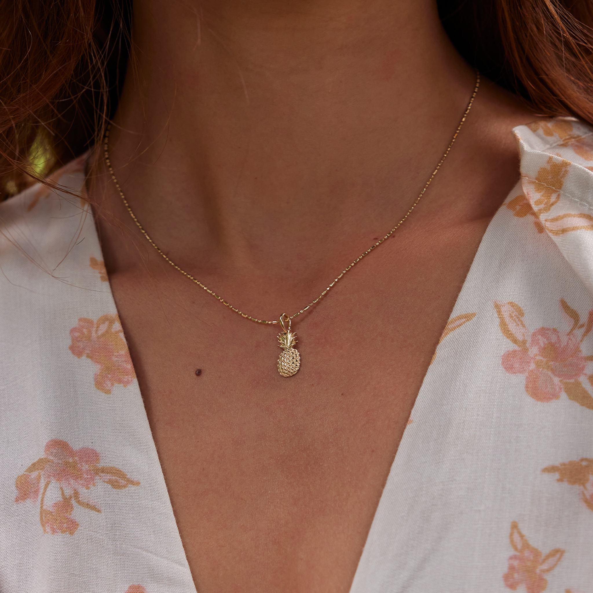 パイナップル・ペンダント ゴールド - 15mm