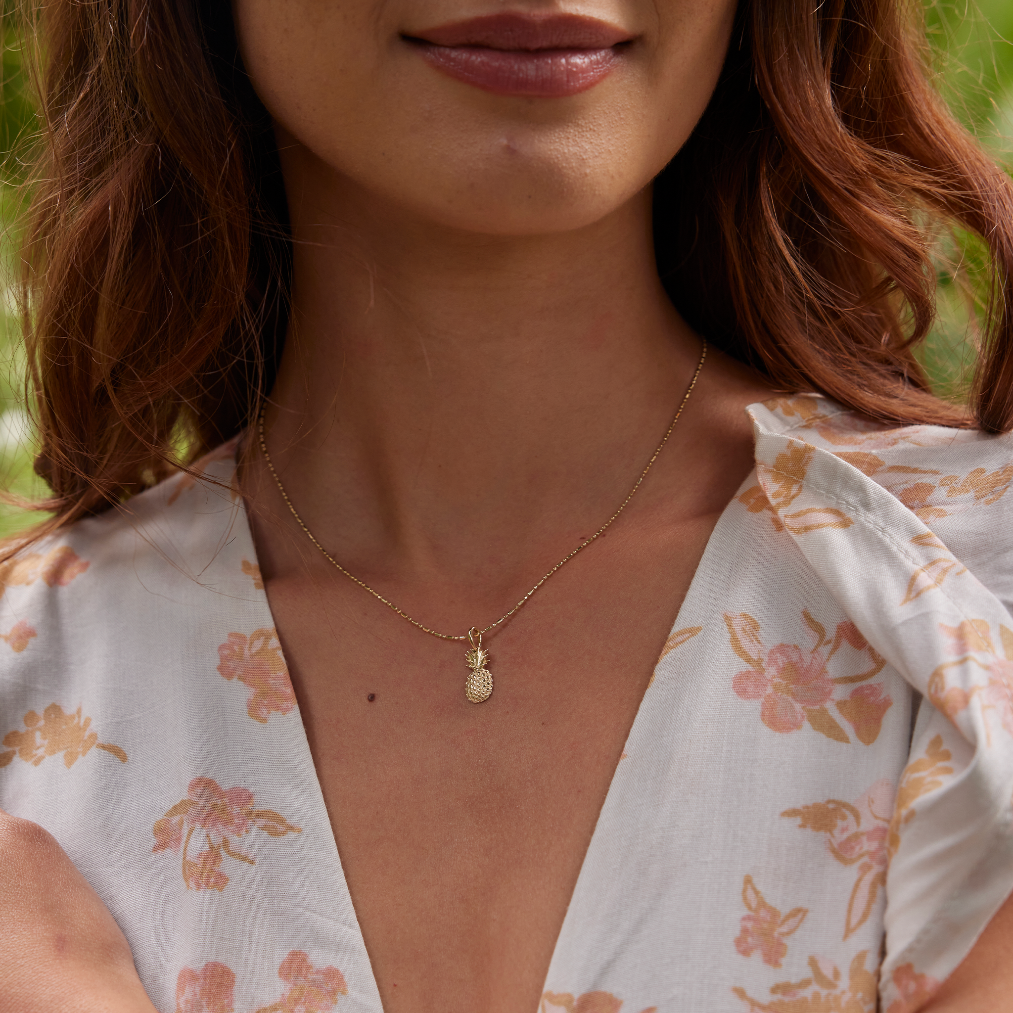 パイナップル・ペンダント ゴールド - 15mm