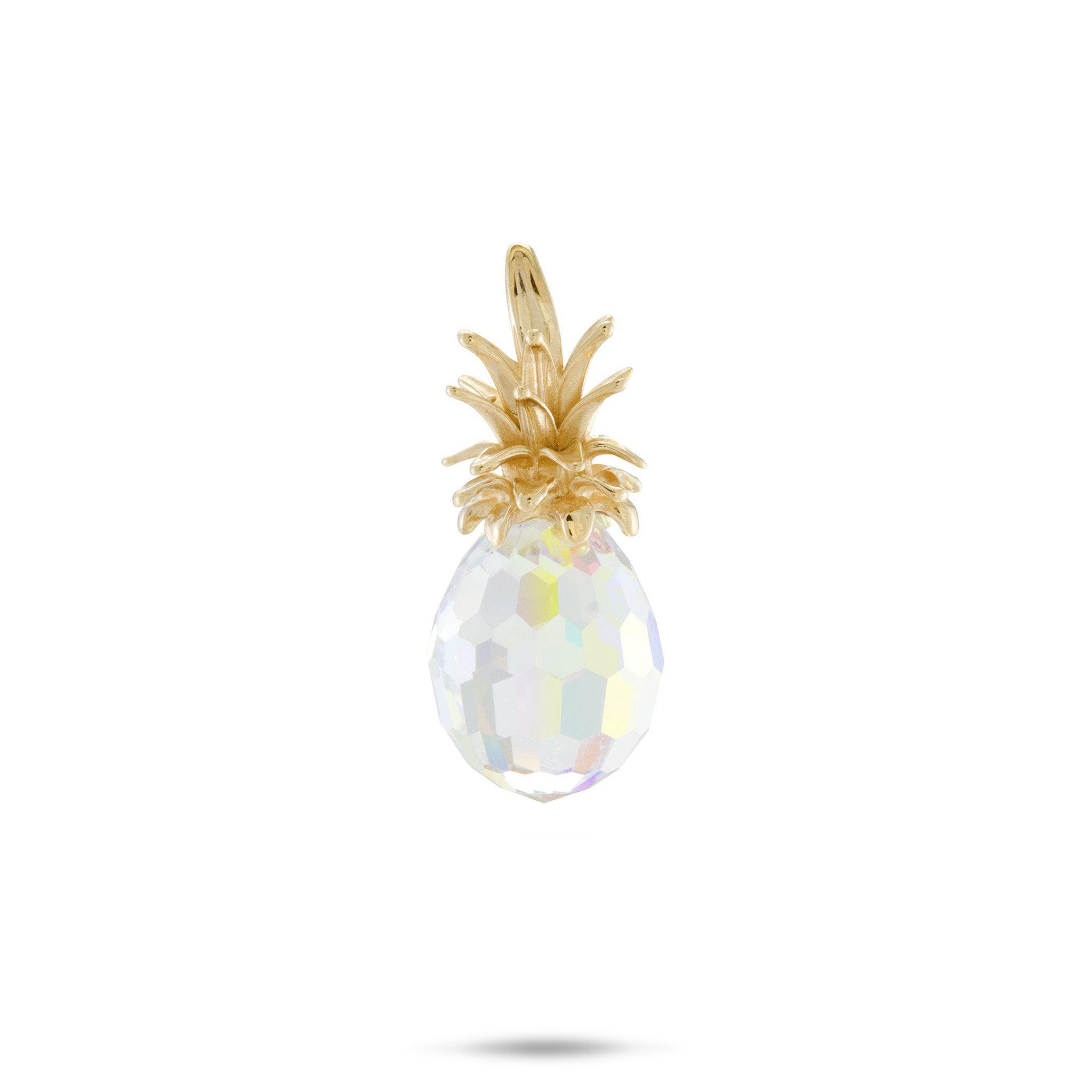 Crystal Pineapple Pendant in Gold - 27mm