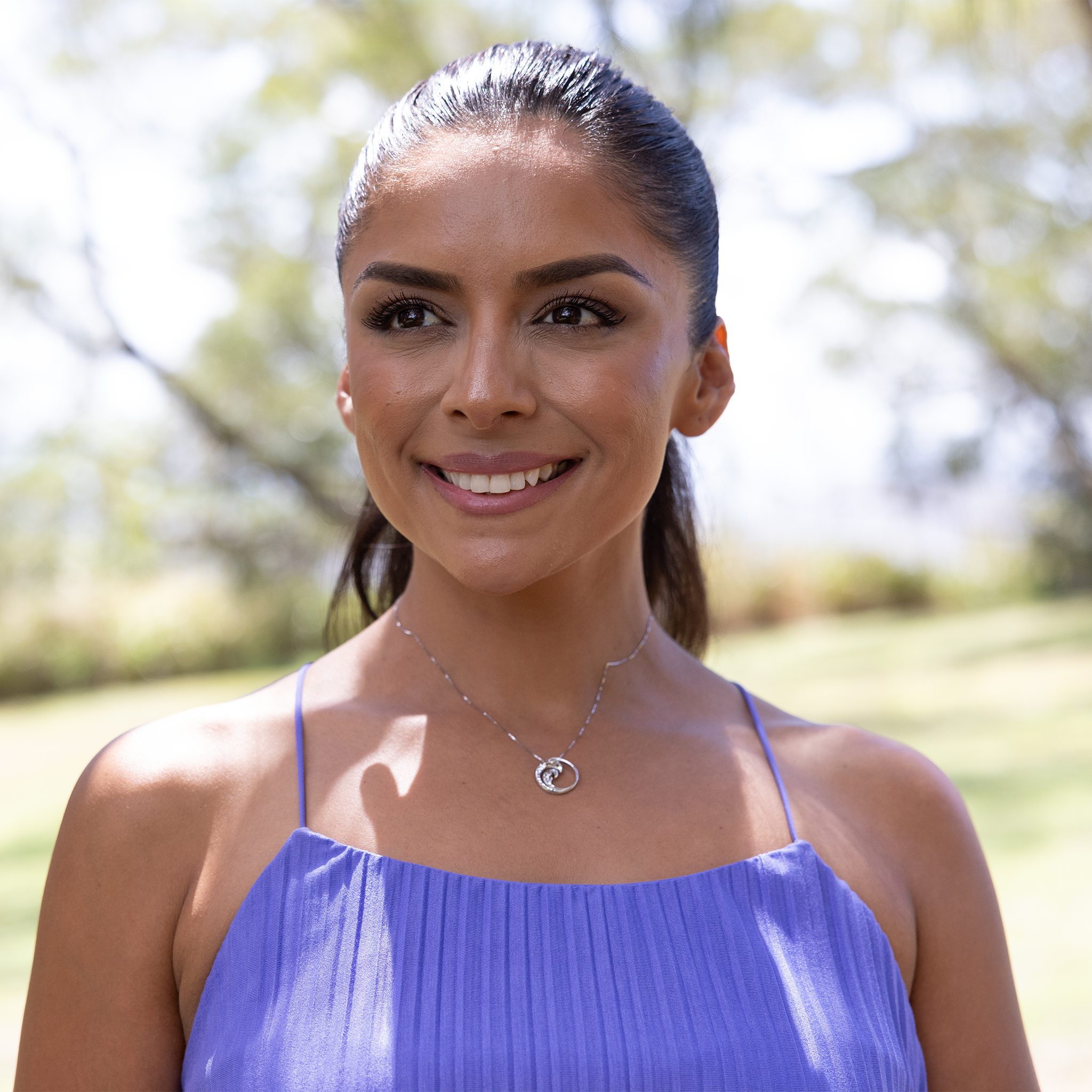 Nalu ペンダント ホワイトゴールド - 18mm