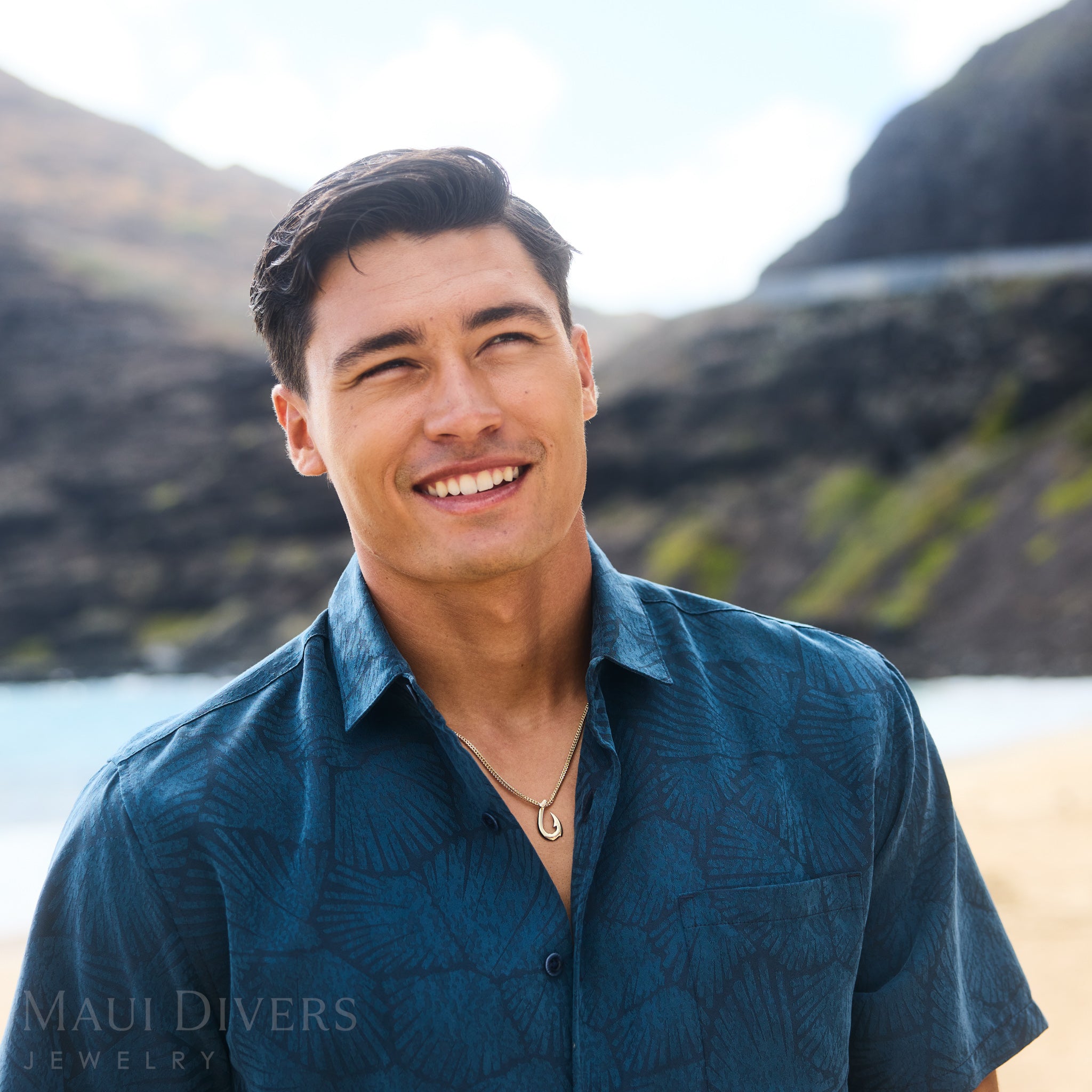 フィッシュフック・ペンダント ゴールド - 24mm