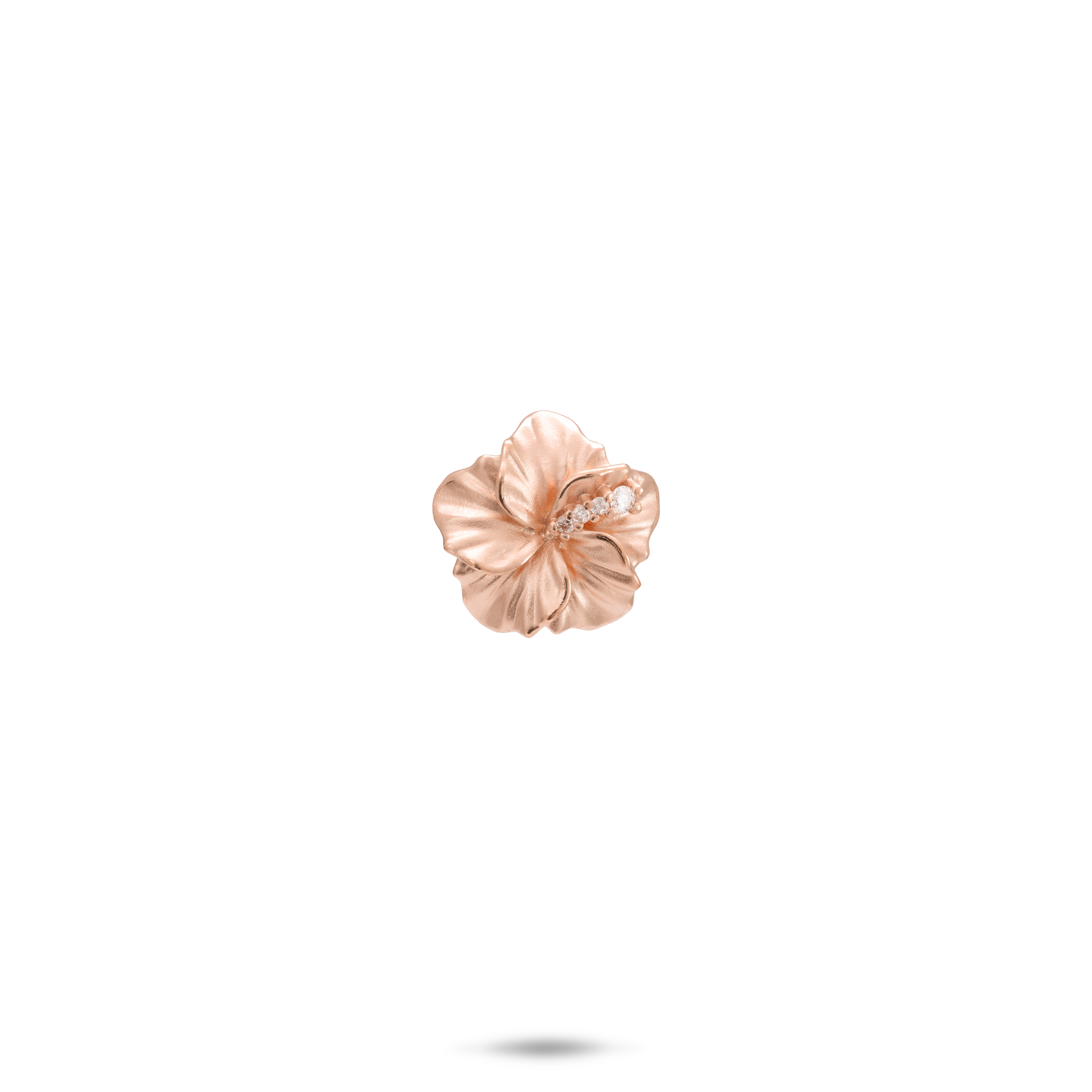 ハワイアン ガーデンズ ハイビスカス ペンダント ダイヤモンド ローズゴールド - 11mm