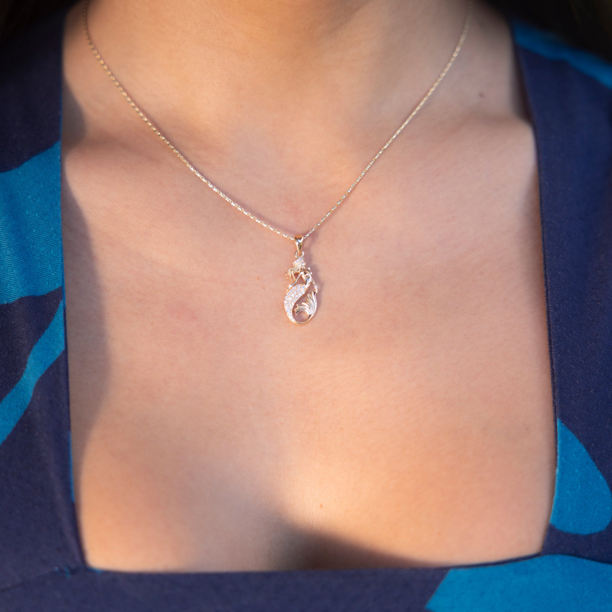 シーライフ・マーメイド・ペンダント ダイヤモンド・ゴールド - 24mm