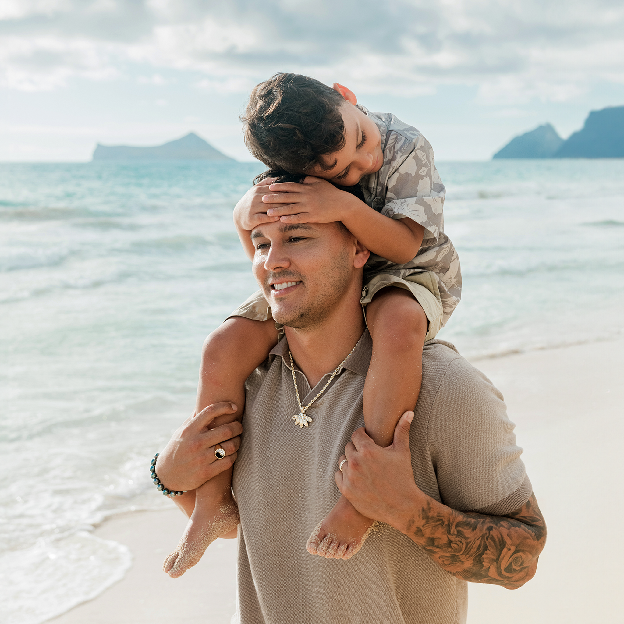 マウンテン・ナウパカ・ペンダント ゴールド ラボ ダイヤモンド - 40mm
