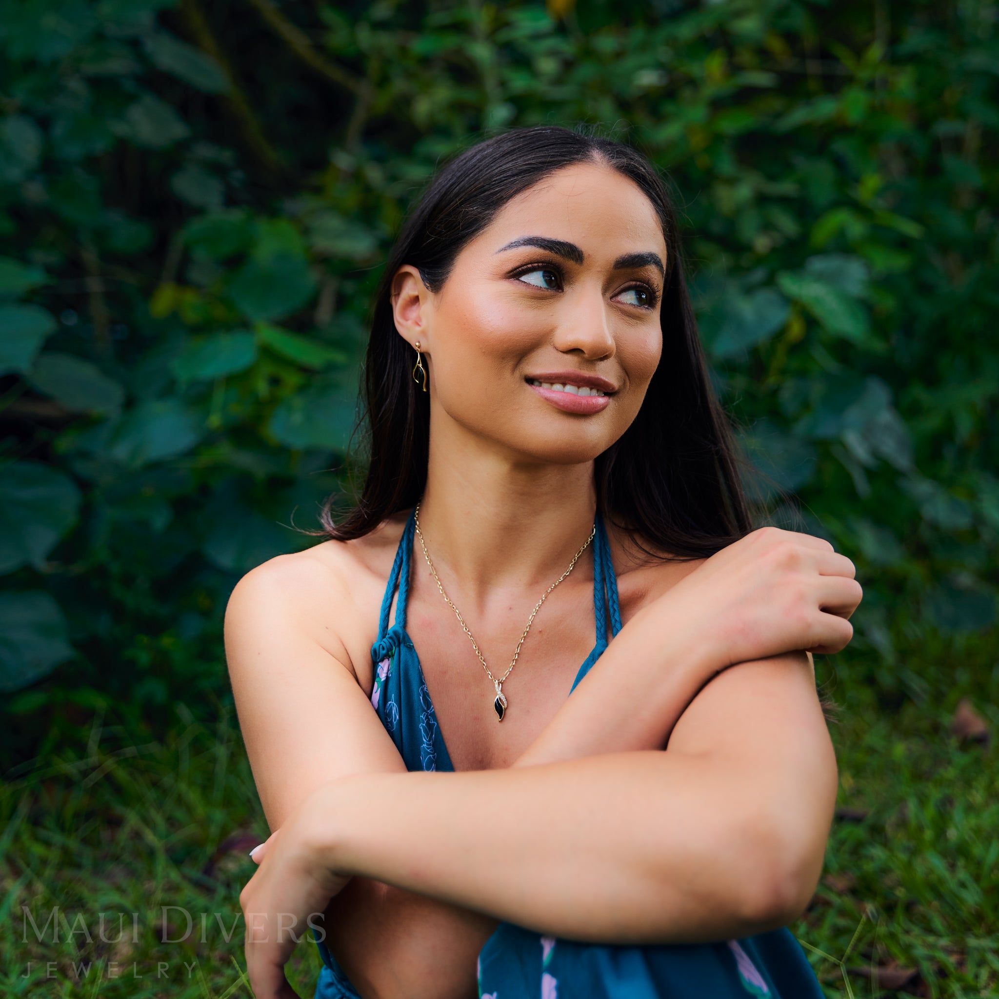 パラダイス ブラック コーラル ペンダント ダイヤモンド ゴールド