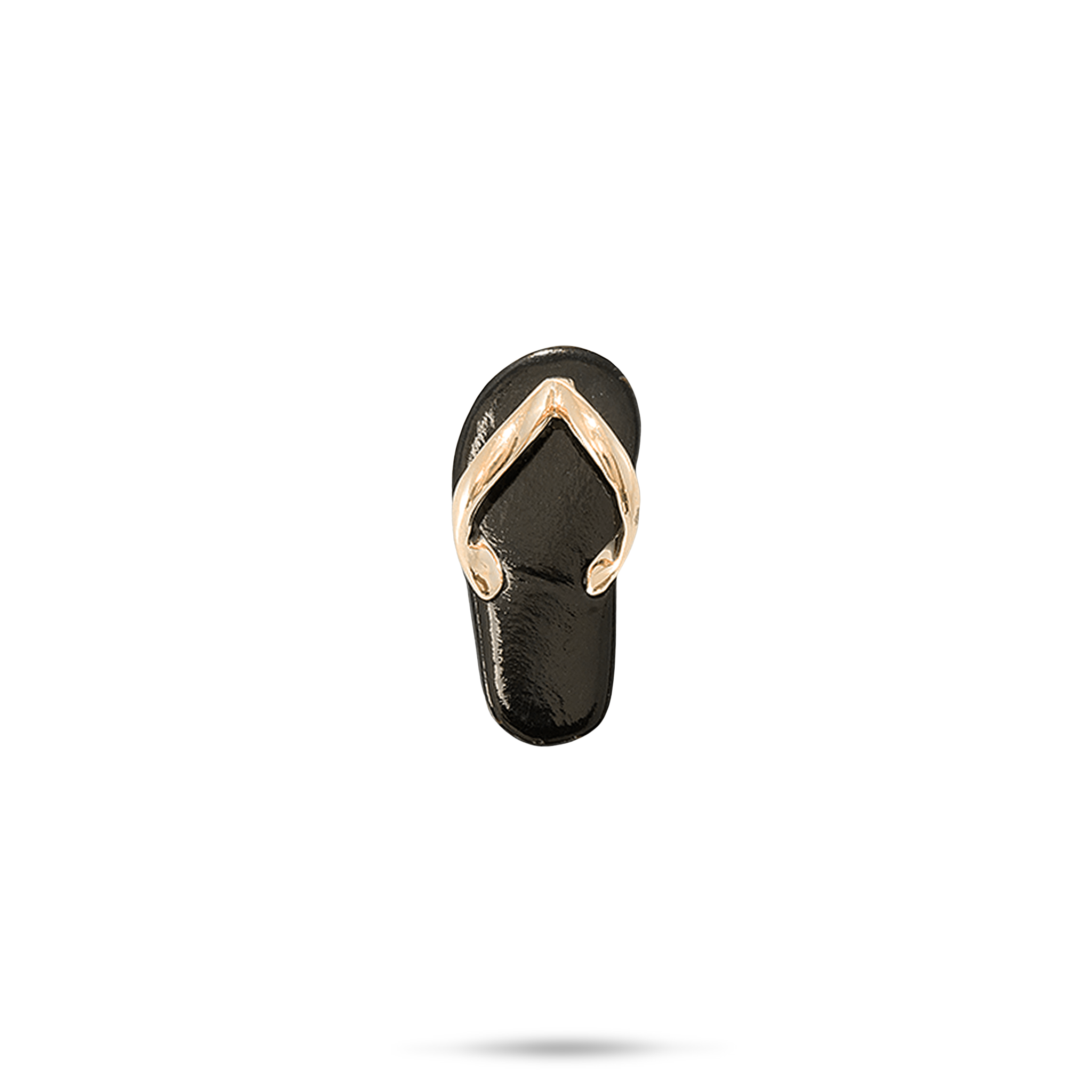Black Coral Slipper Pendant in Gold - 20mm