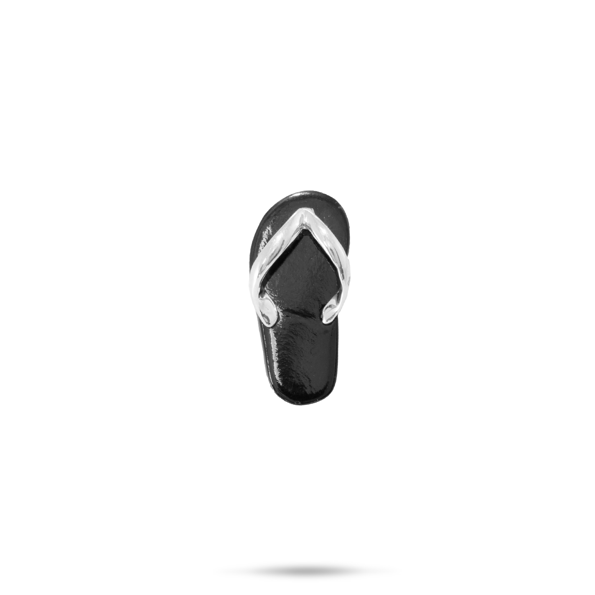 ブラックコーラル スリッパ ペンダント ホワイトゴールド 19mm