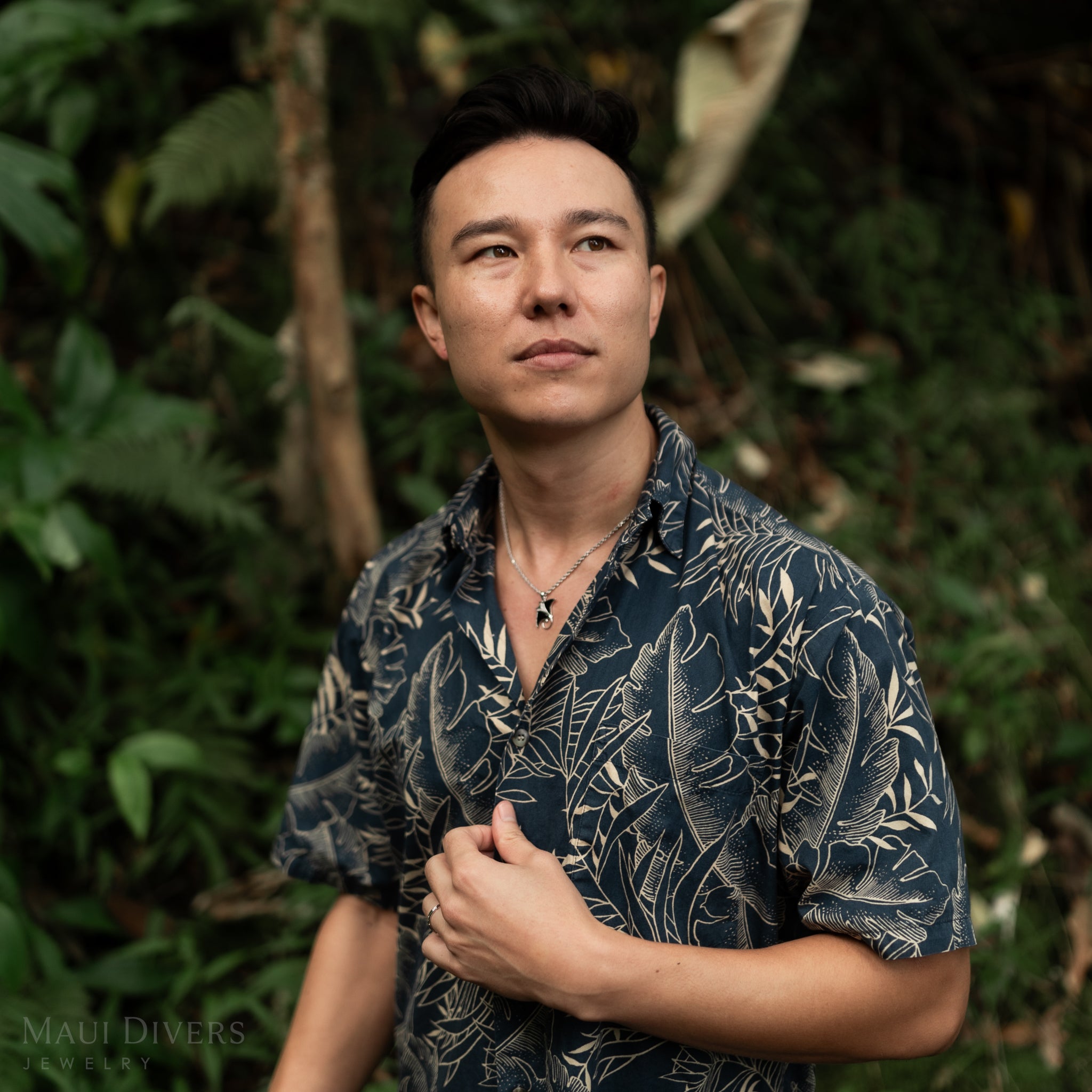 シーライフ・マンタ・ブラックコーラル・ペンダント ダイヤモンド ホワイトゴールド 21mm