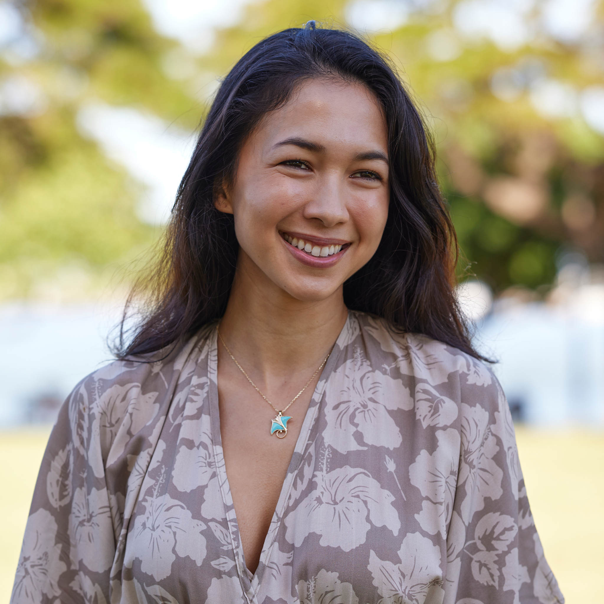 シーライフ・マンタ・ターコイズ・ペンダント ダイヤモンド・ゴールド 21mm