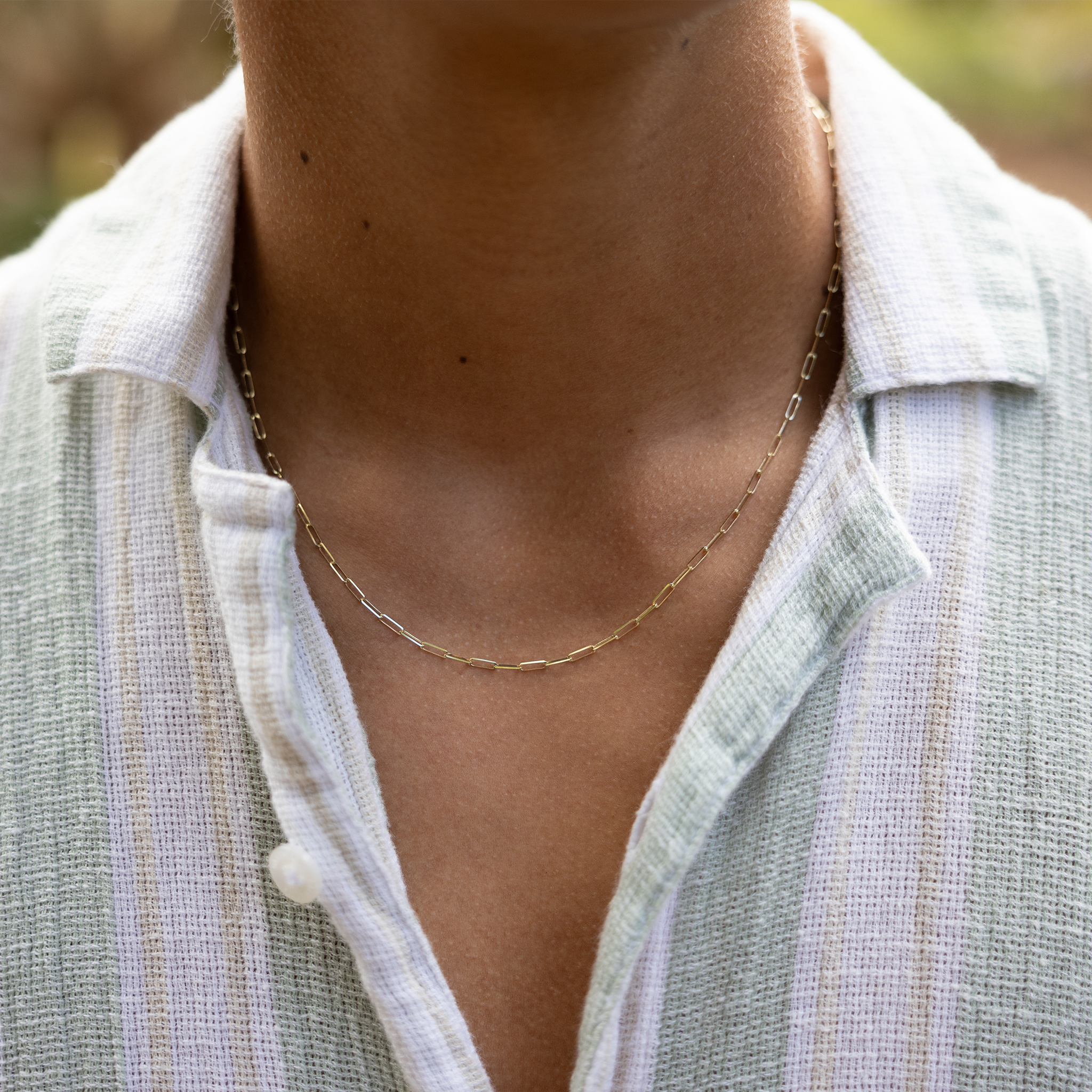 2mmペーパークリップ・チェーン(ゴールド)