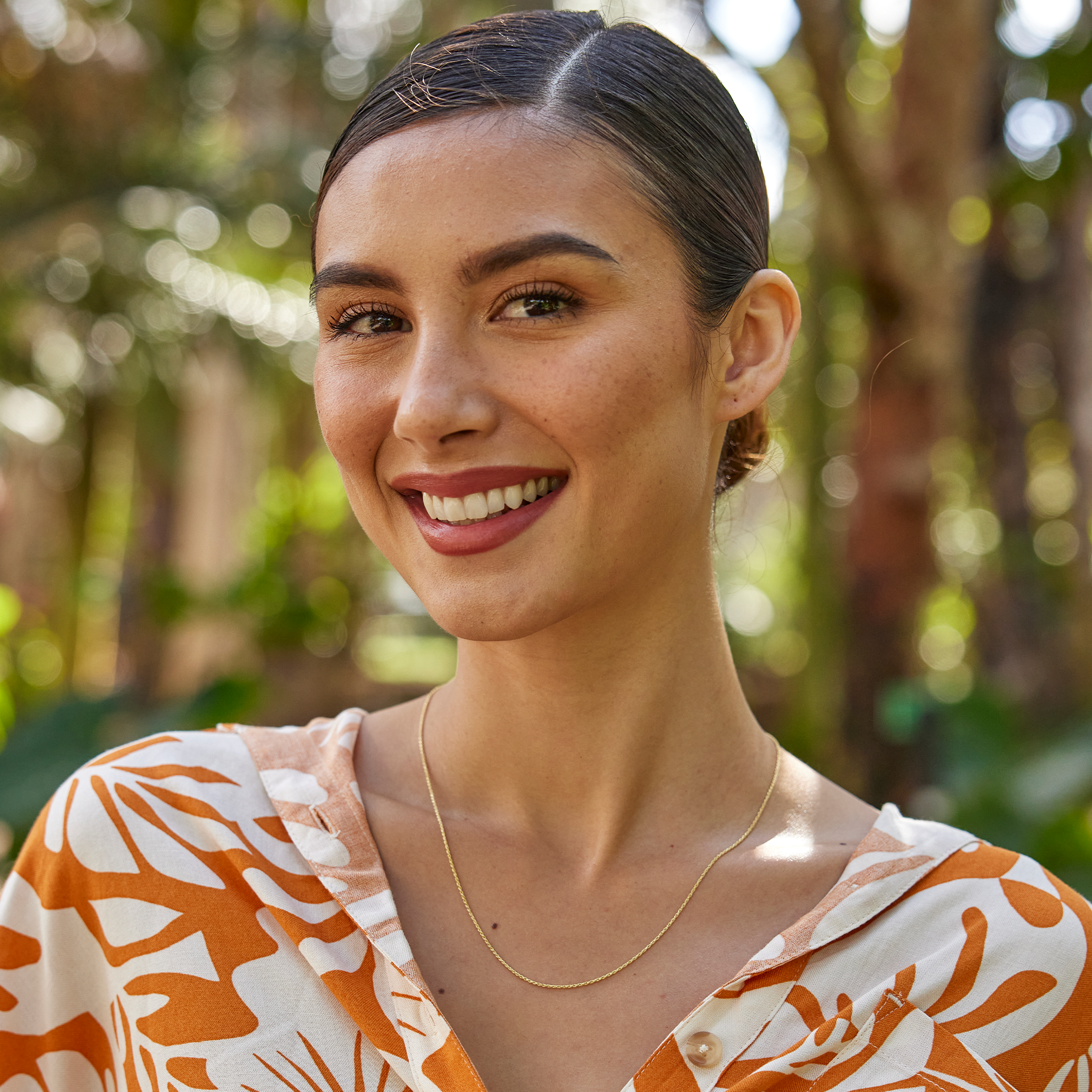 22インチ アジャスタブル1.0mmロープチェーン(ゴールド