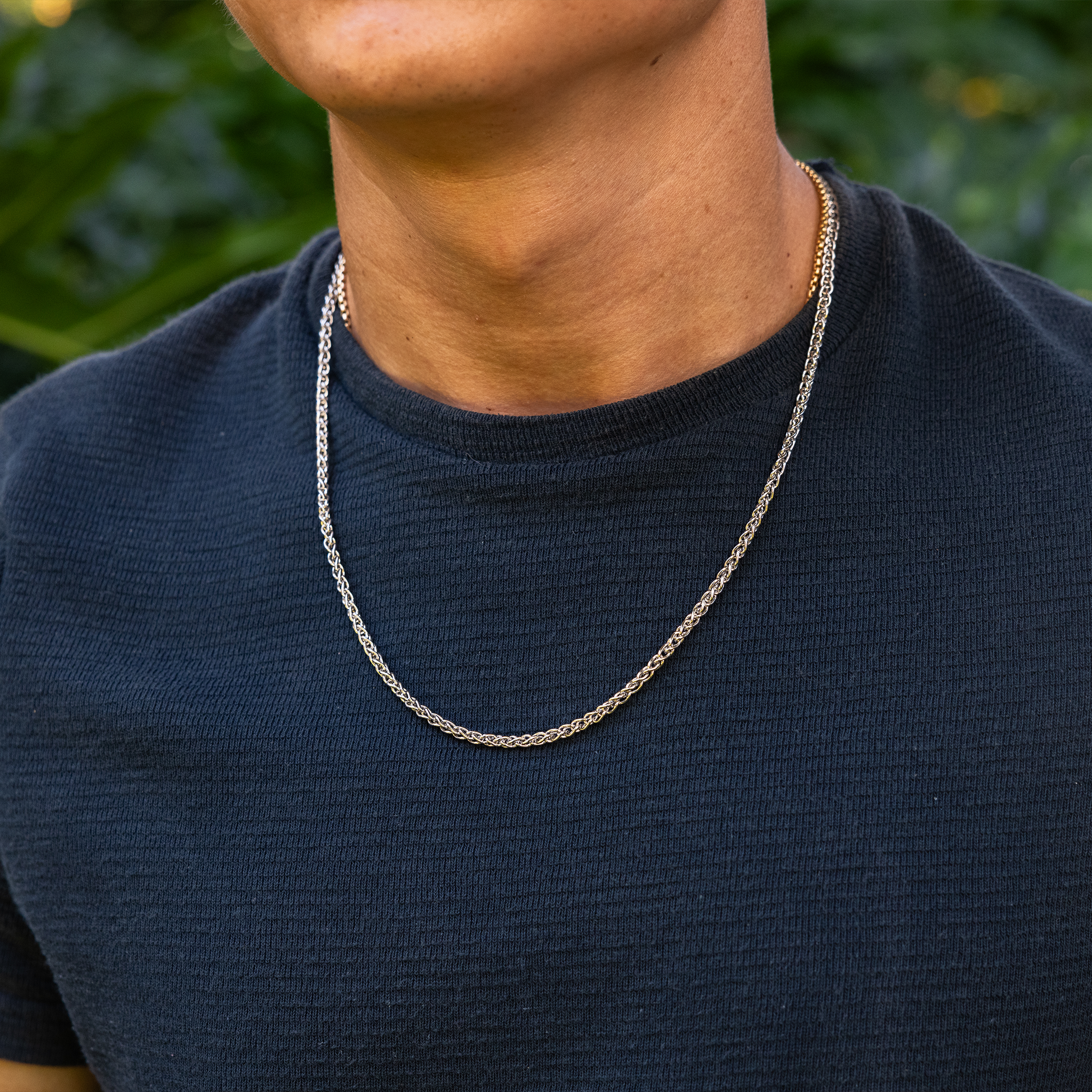 スターリングシルバーの2.5mmエスピガ・チェーン