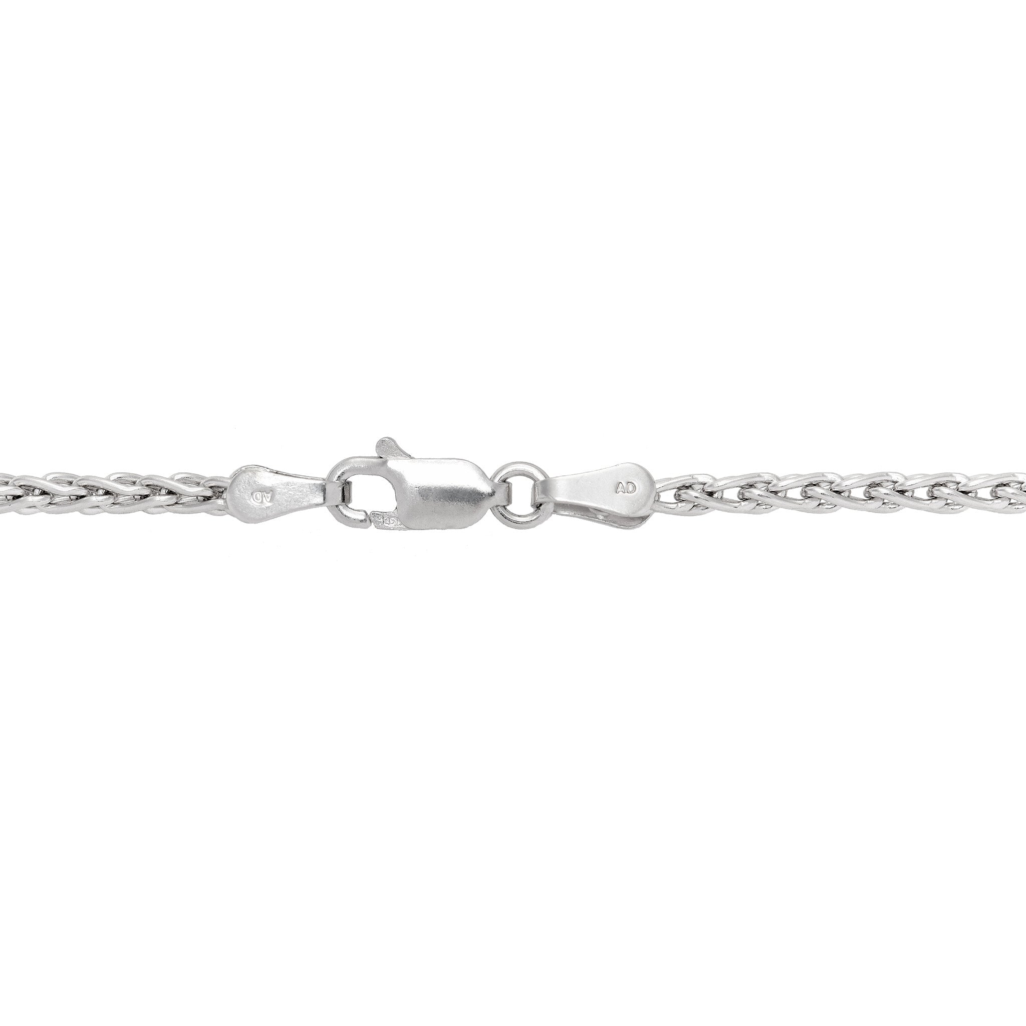 2.5mm Espiga Chain in Sterling Silver with Lobster Claw Clasp