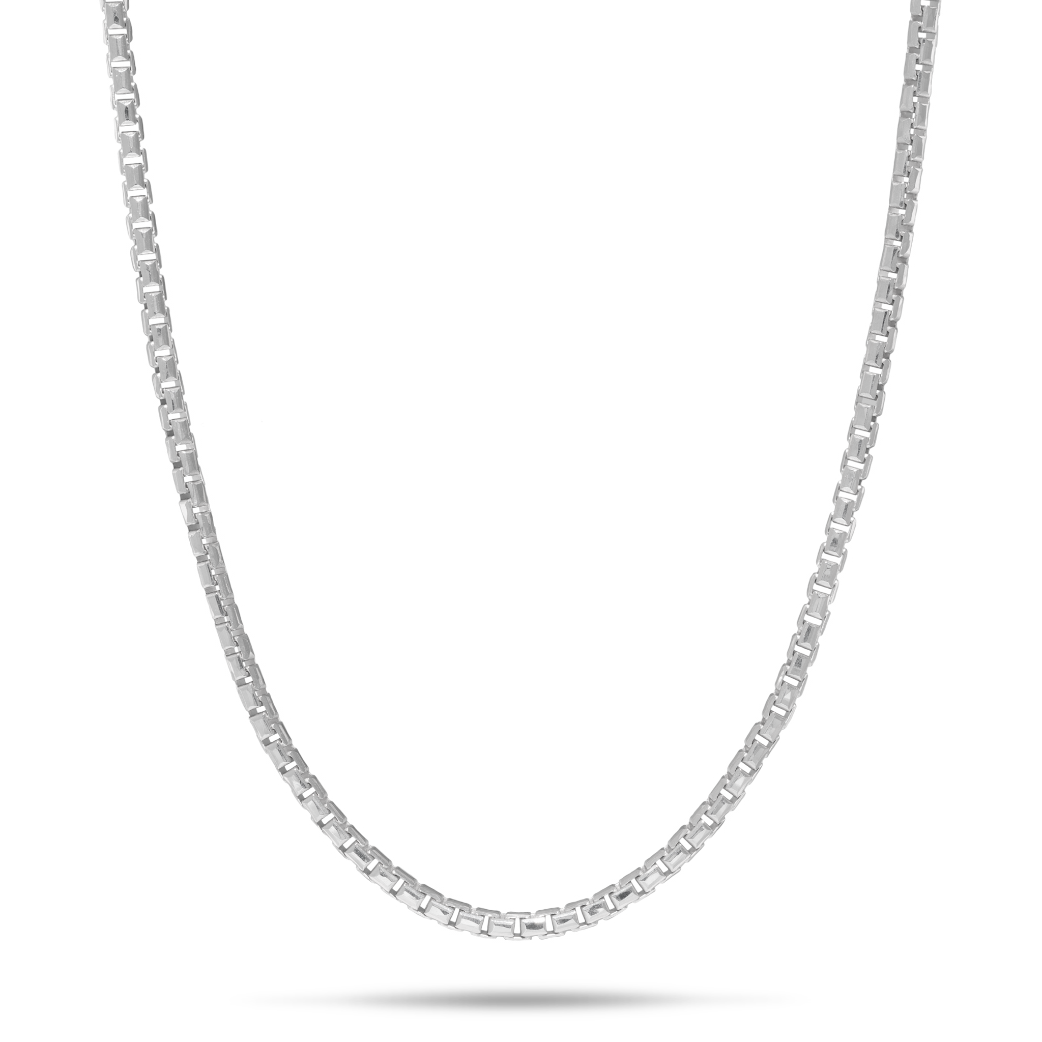 24" Adjustable 1.5mm Round Box Chain in Sterling Silver
