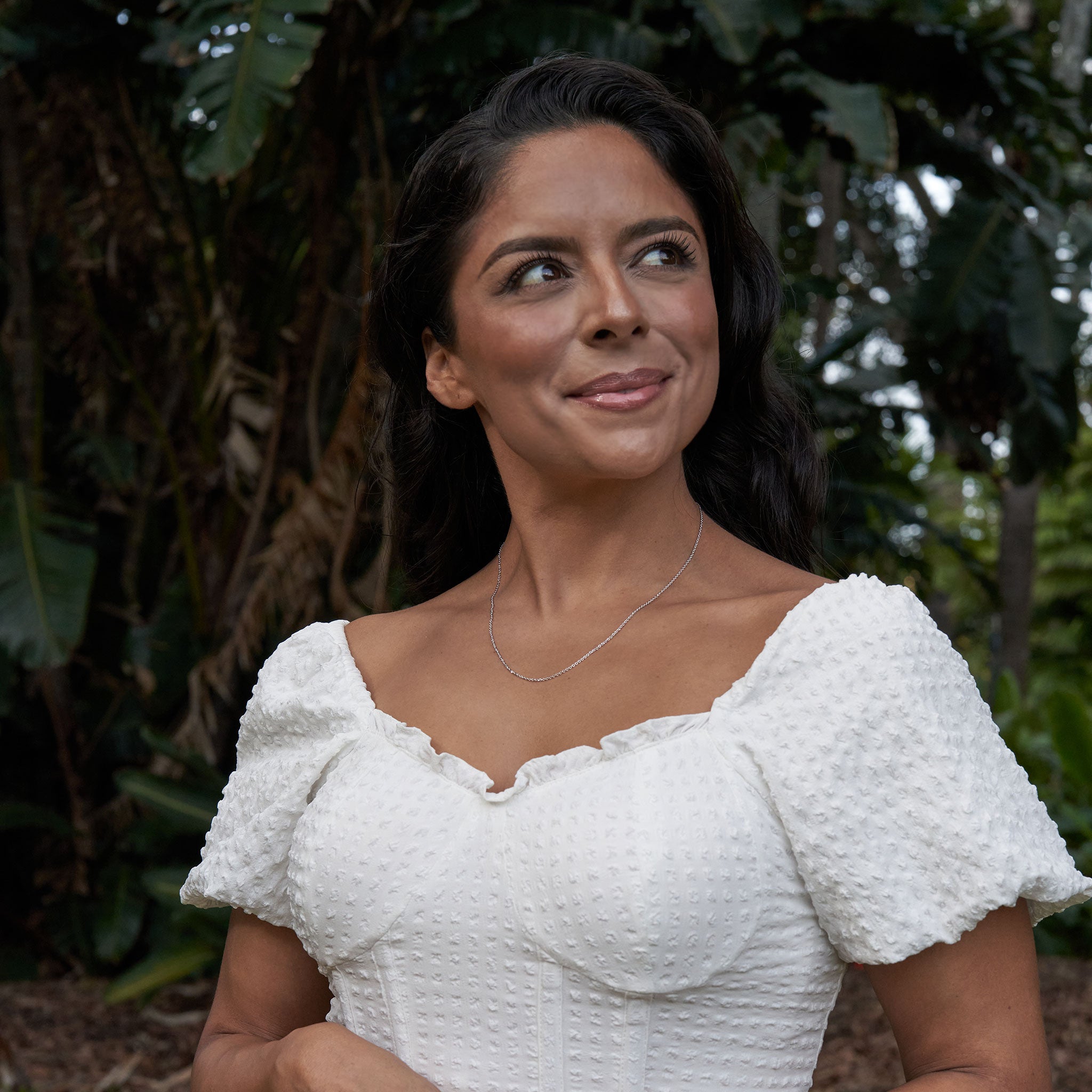 スターリングシルバーのアジャスタブル24インチ1.0mmケーブルチェーン