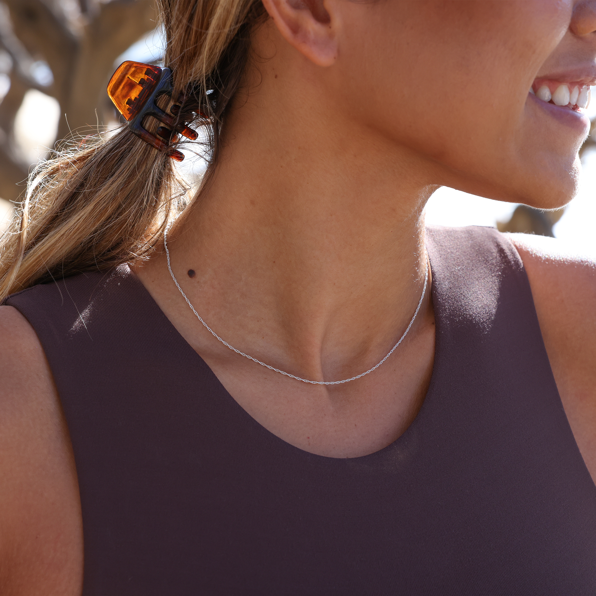 スターリングシルバーの1.5mmダブルロープチェーン