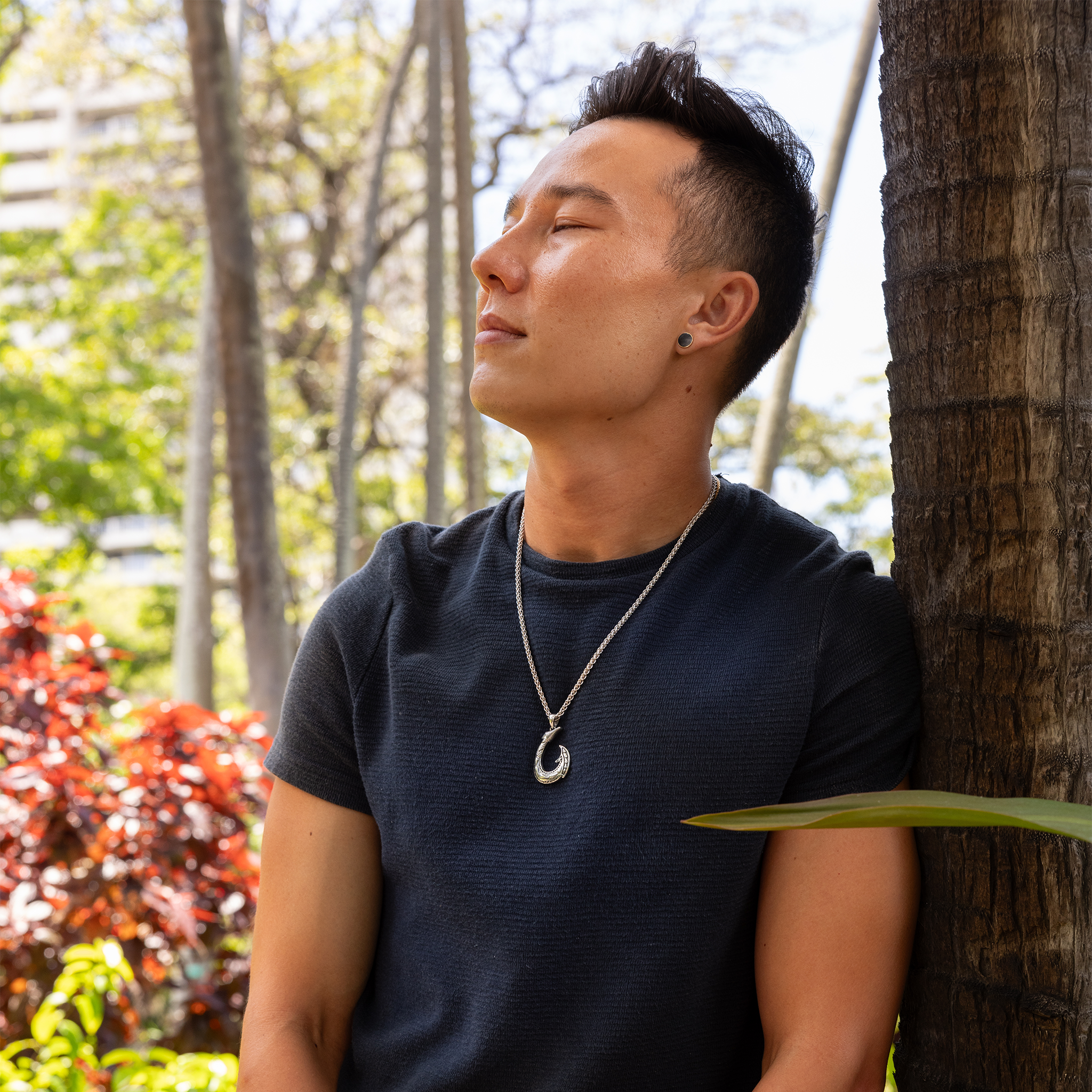 フィッシュフック・ペンダント スターリング・シルバー 40mm