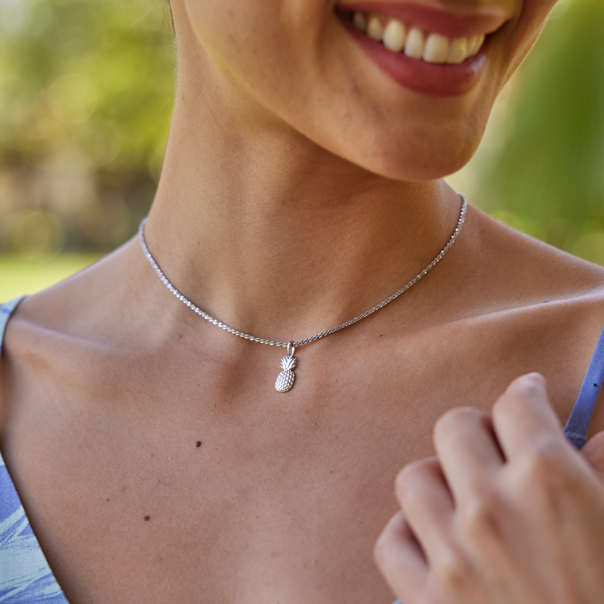 パイナップルチャーム/ペンダント スターリングシルバー 15mm