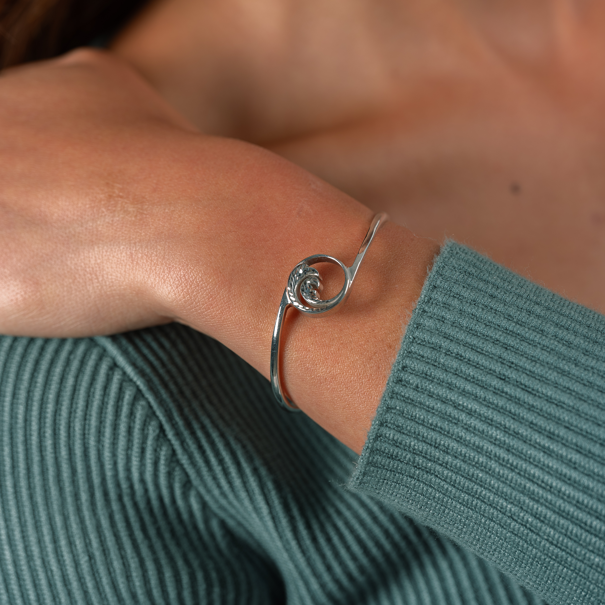 Nalu Cuff Bracelet in Sterling Silver