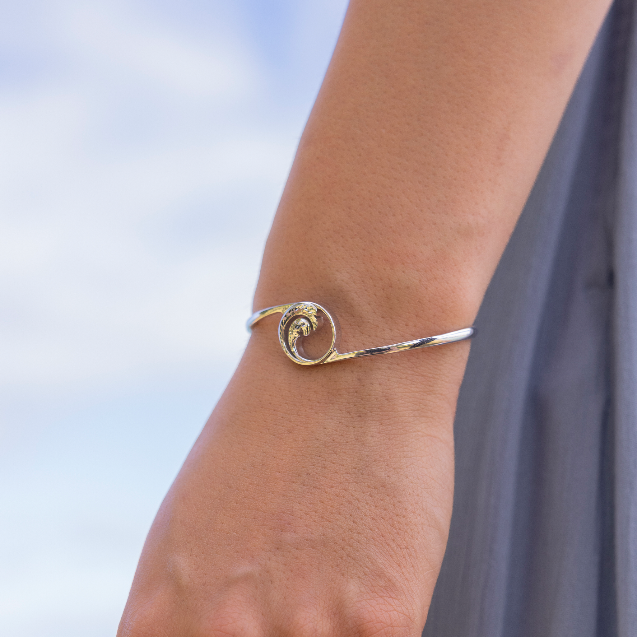 Nalu Cuff Bracelet in Sterling Silver