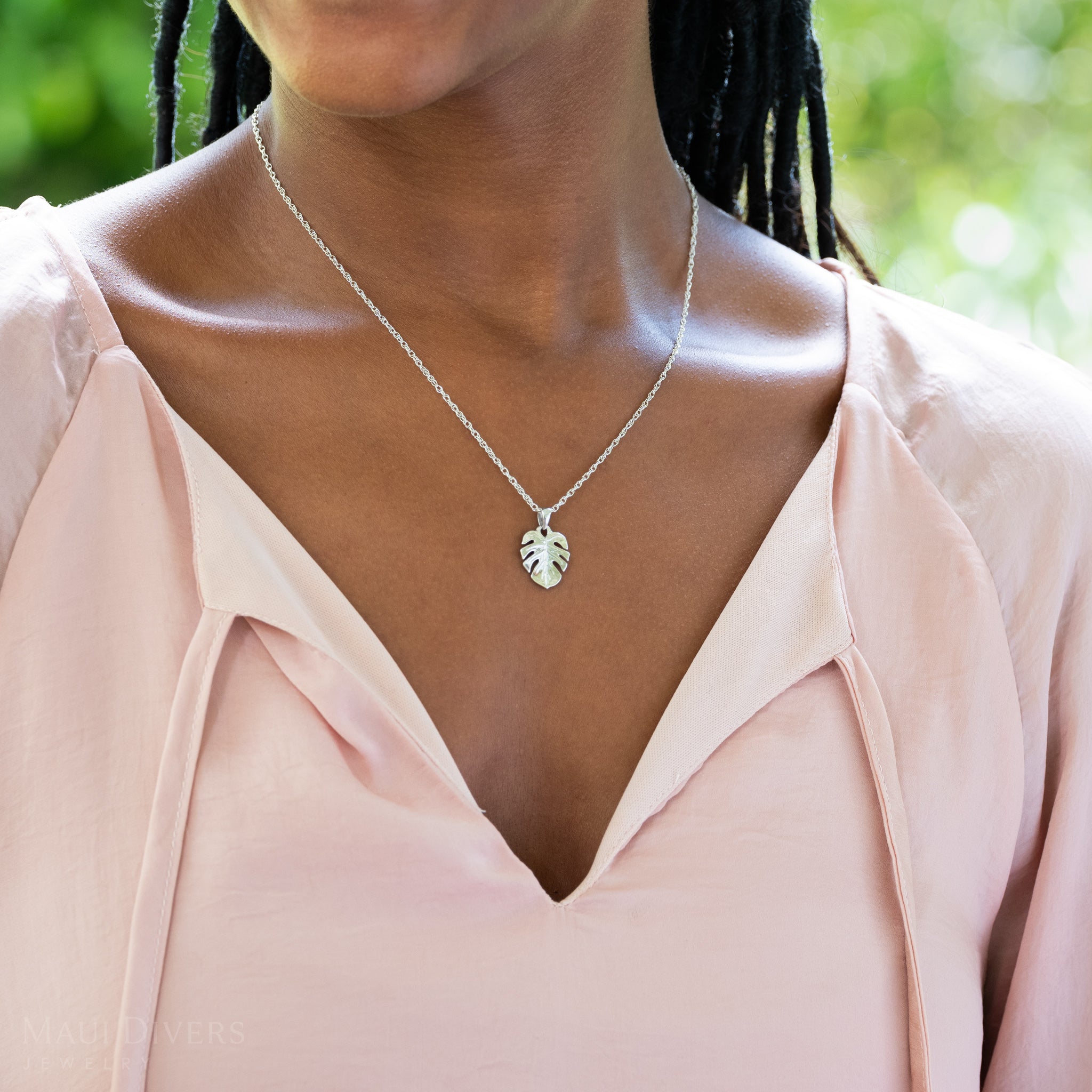 モンステラ・ペンダント スターリングシルバー 18mm