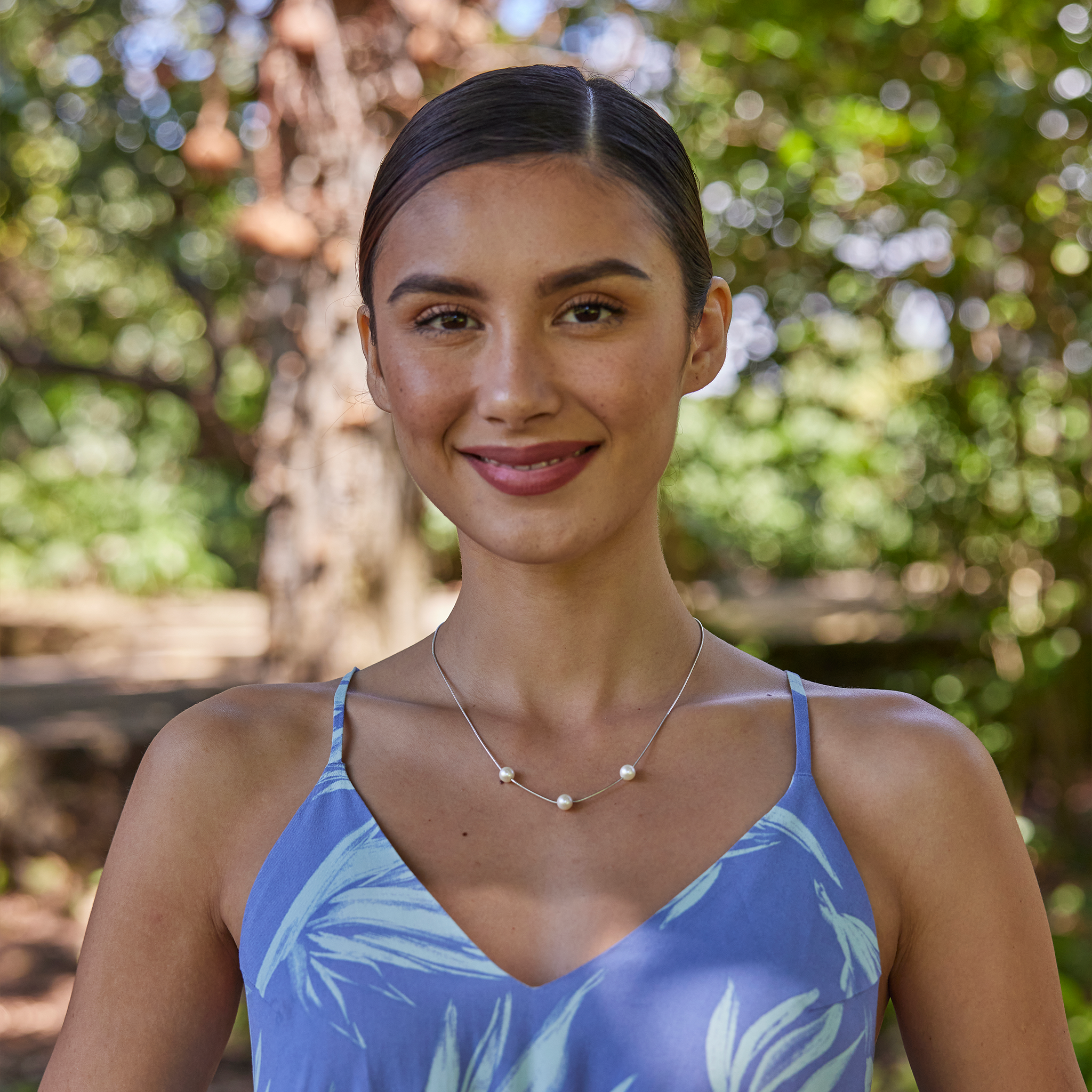 スターリングシルバー18インチ淡水パールネックレス(アソートカラー)-7-8mm