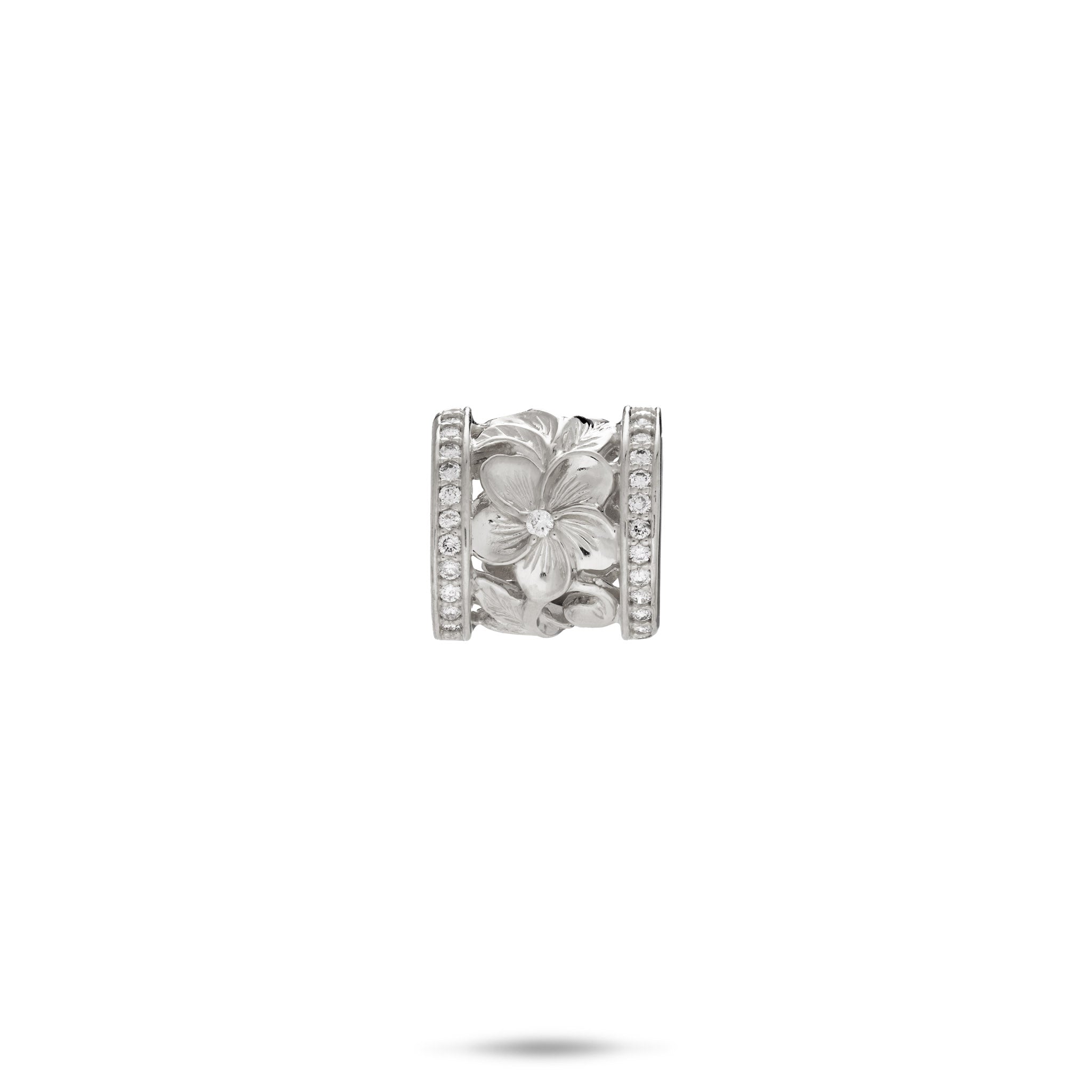 ハワイアン・エアルームプルメリア ダイヤモンド ホワイトゴールド 12mm