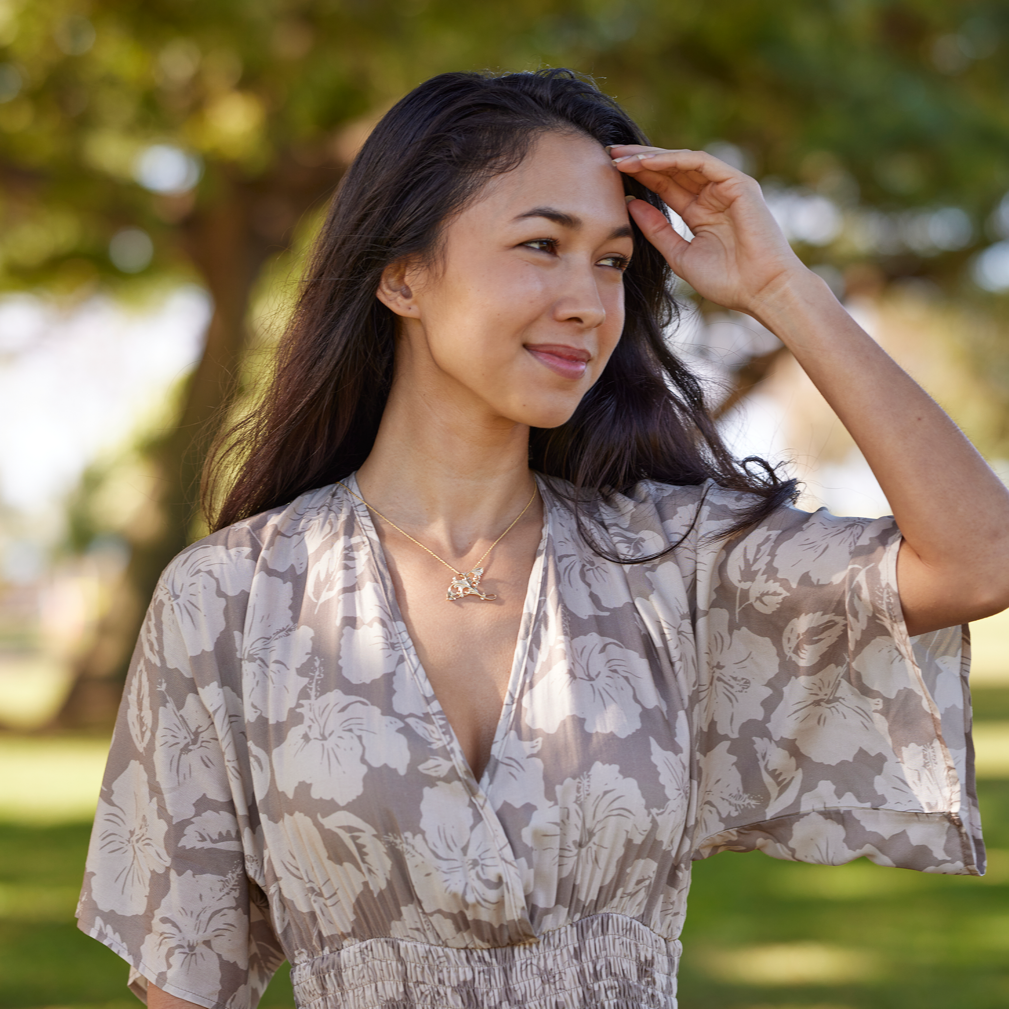 リビング・ヘアルーム・マンタ・ペンダント ゴールド - 35mm