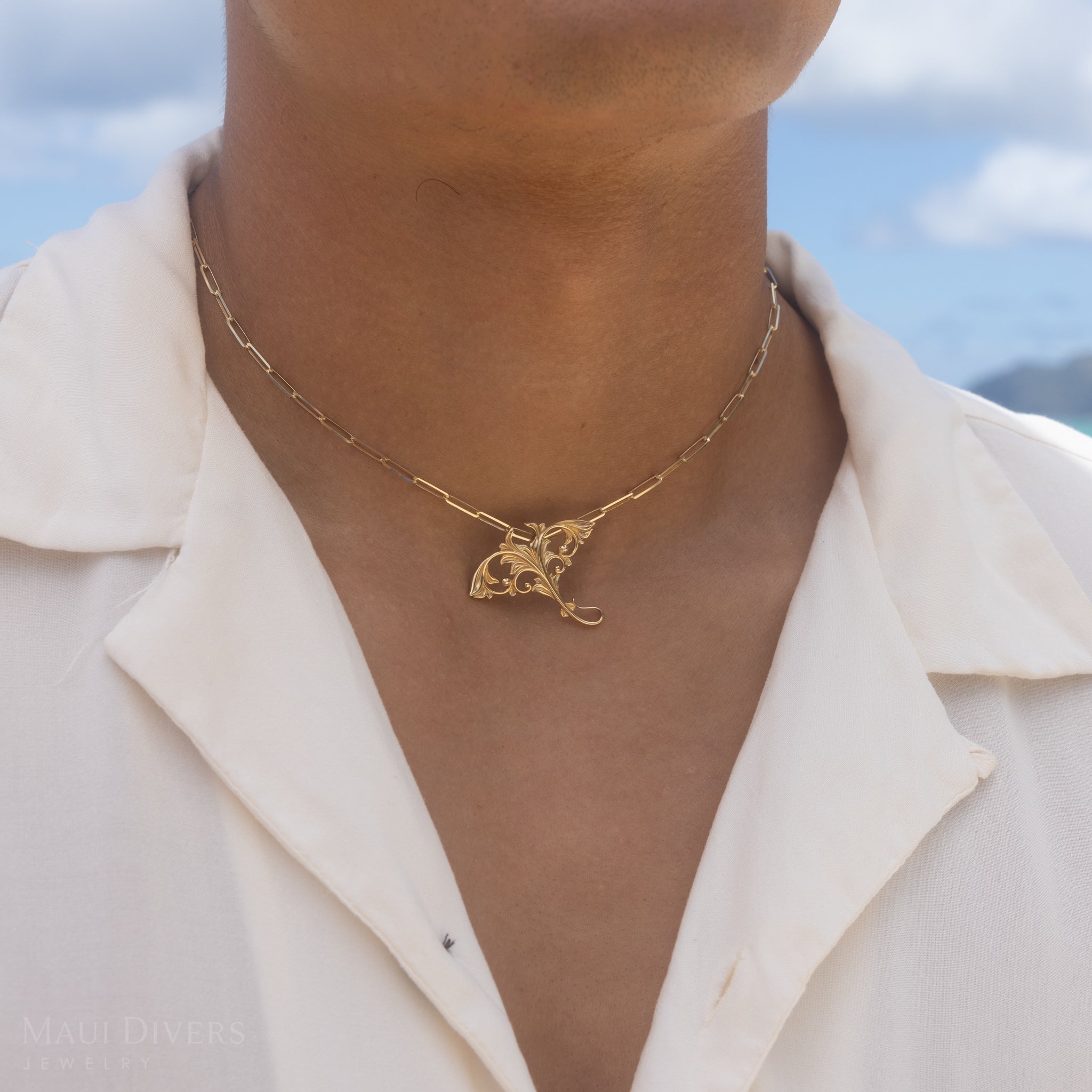 リビング・ヘアルーム・マンタ・ペンダント ゴールド - 35mm