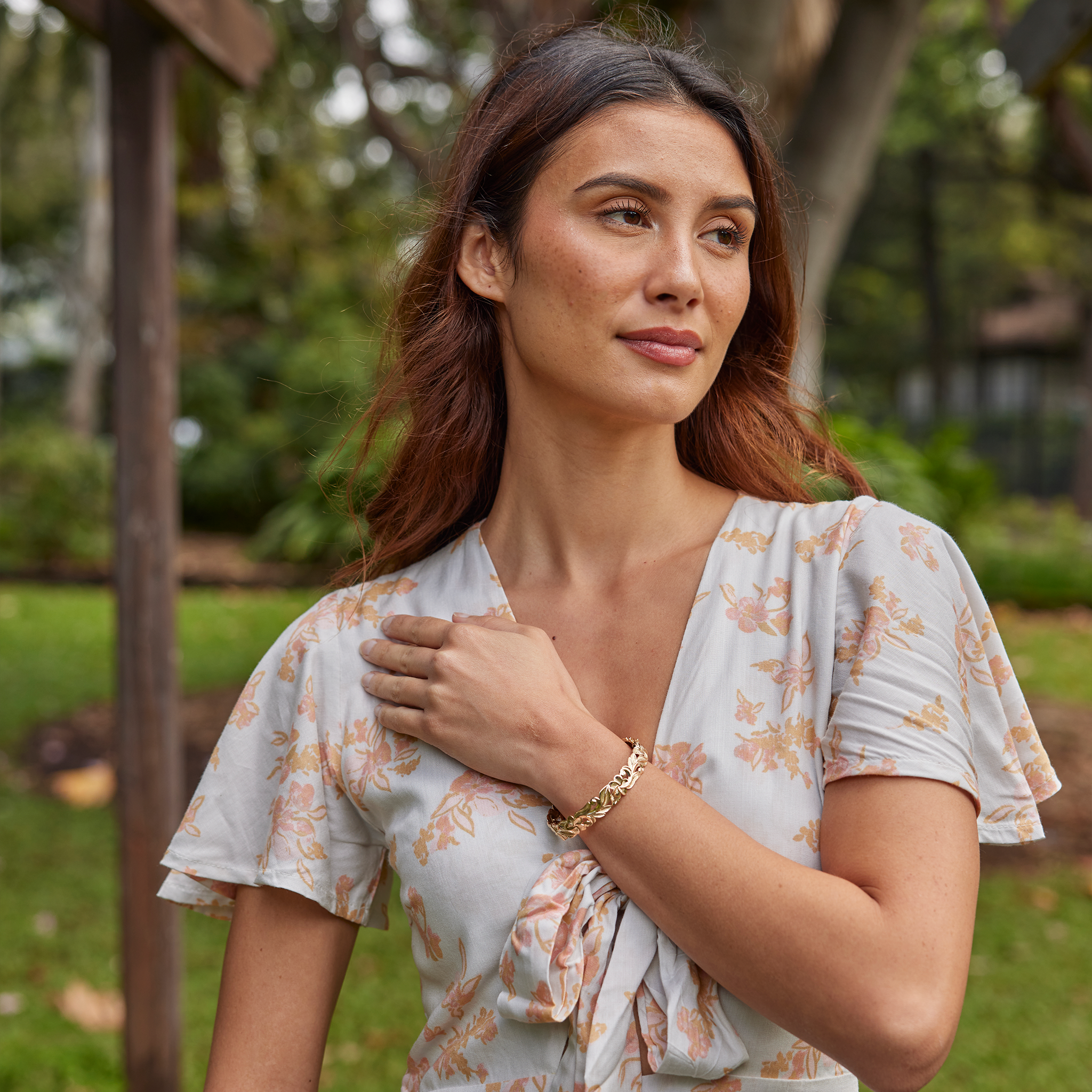 プルメリア ヒンジ・ブレスレット ゴールド - 12mm