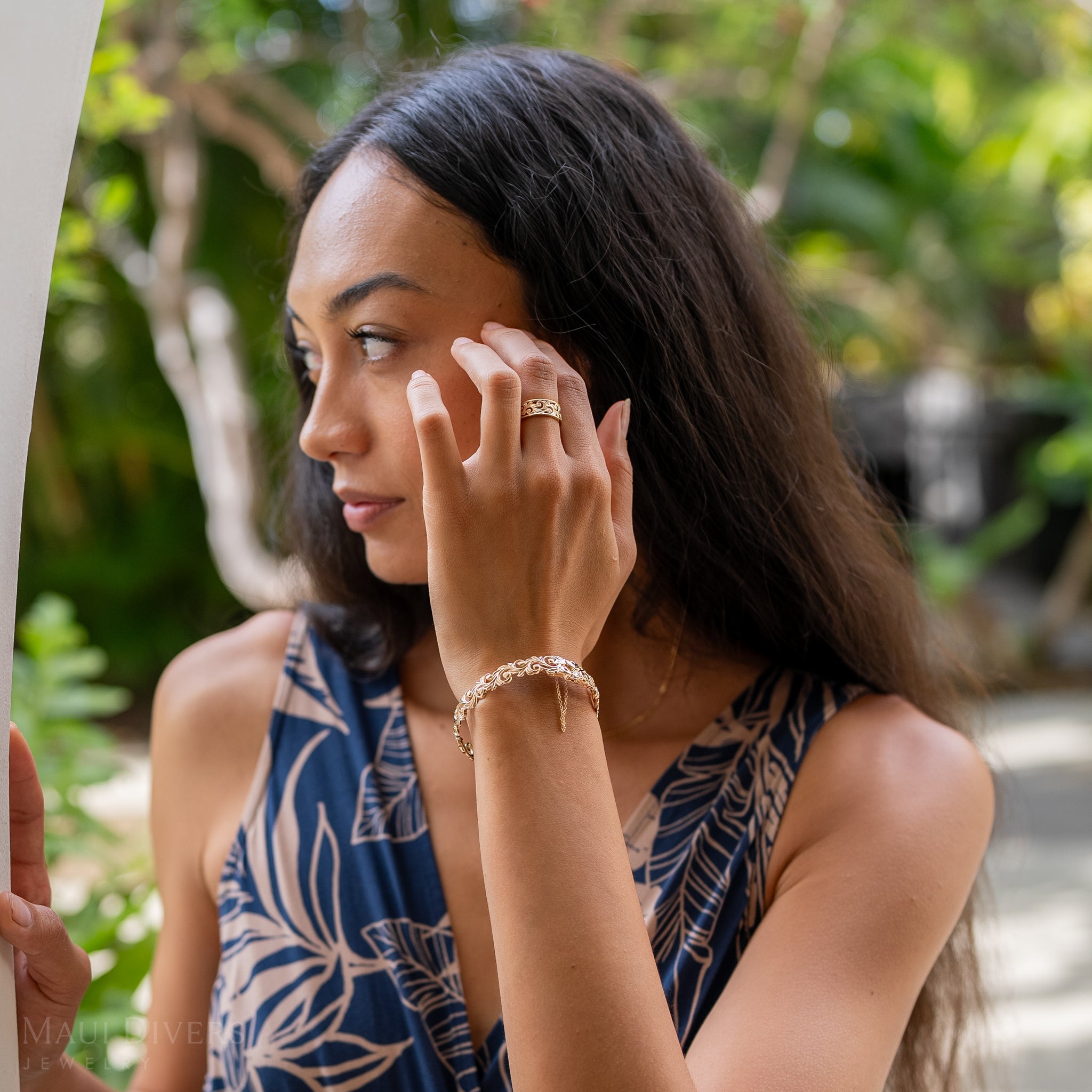 Living Heirloom ヒンジ・ブレスレット ゴールド - 10mm