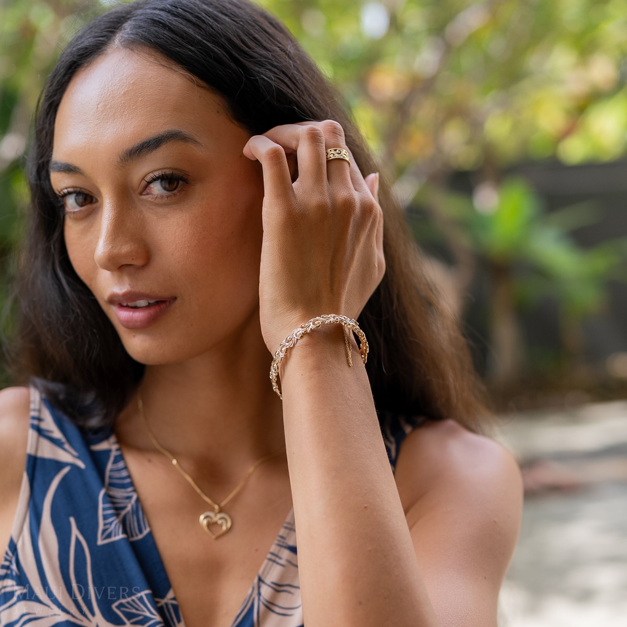 Living Heirloom ヒンジ・ブレスレット ゴールド - 10mm