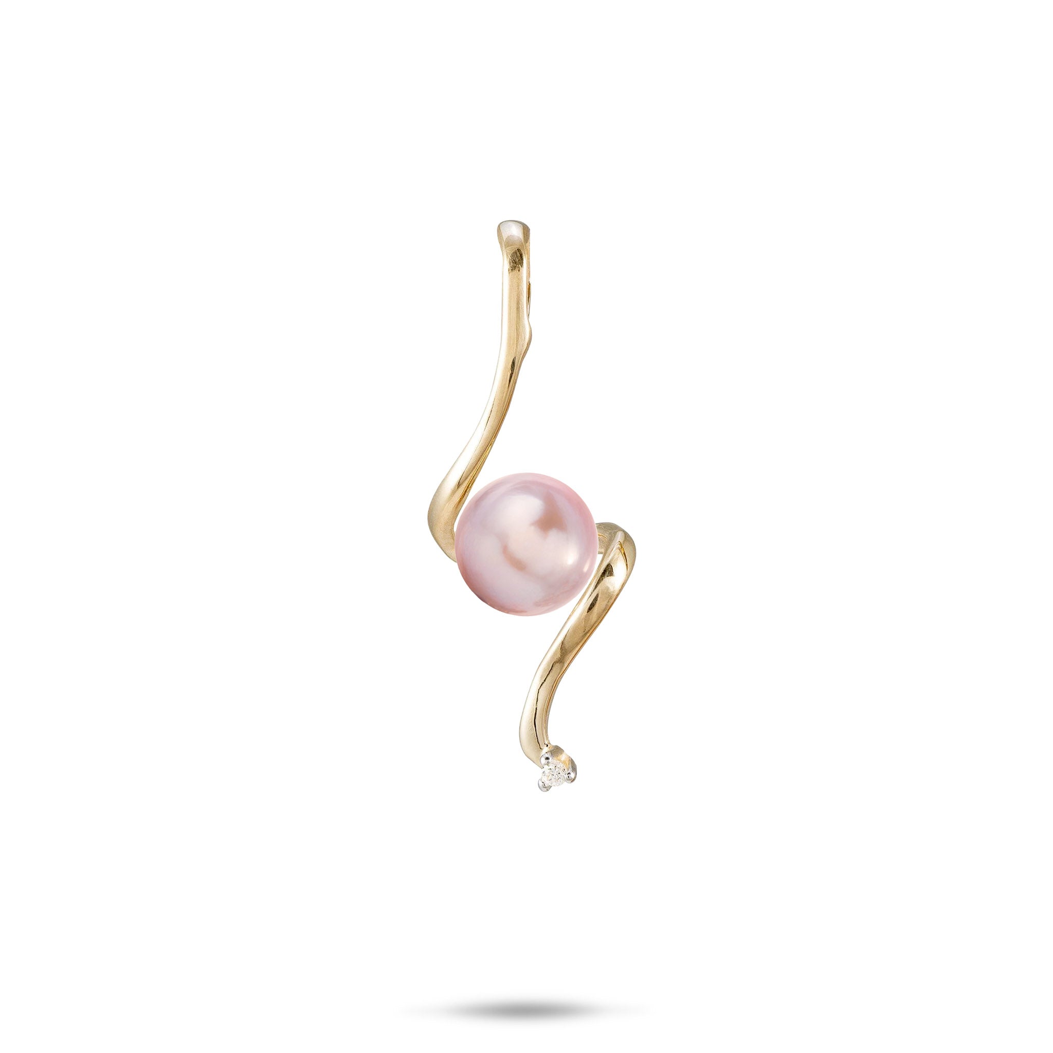 Pick A Pearl Waterfall Pendant in Gold with Diamond - 29mm