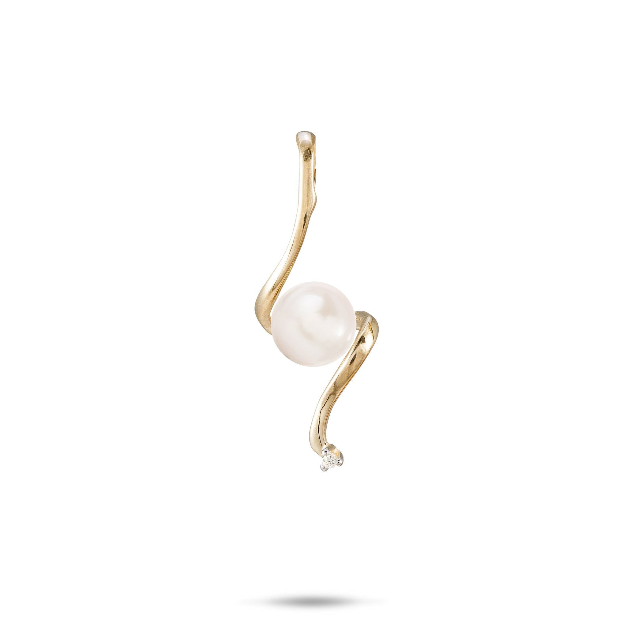 Pick A Pearl Waterfall Pendant in Gold with Diamond - 29mm