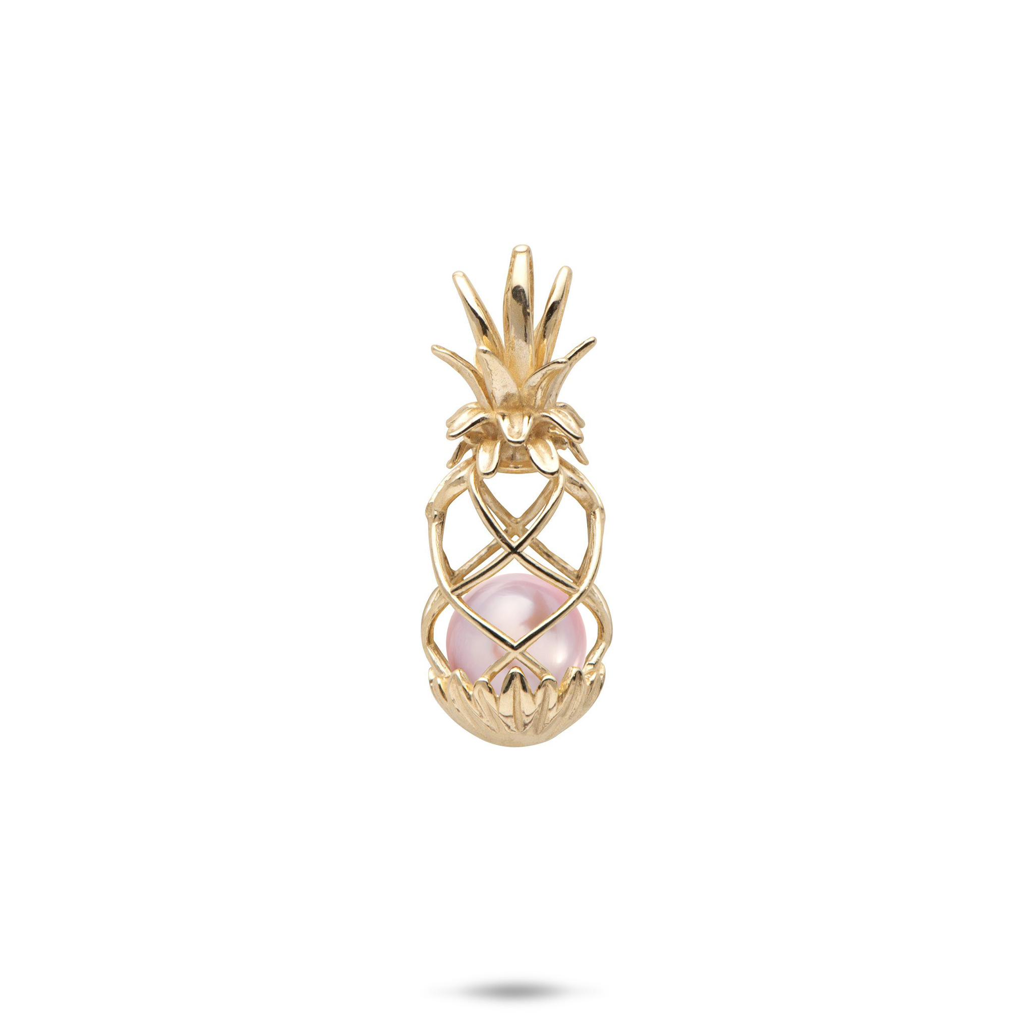 Pick A Pearl Pineapple Cage Pendant in Gold - 25mm