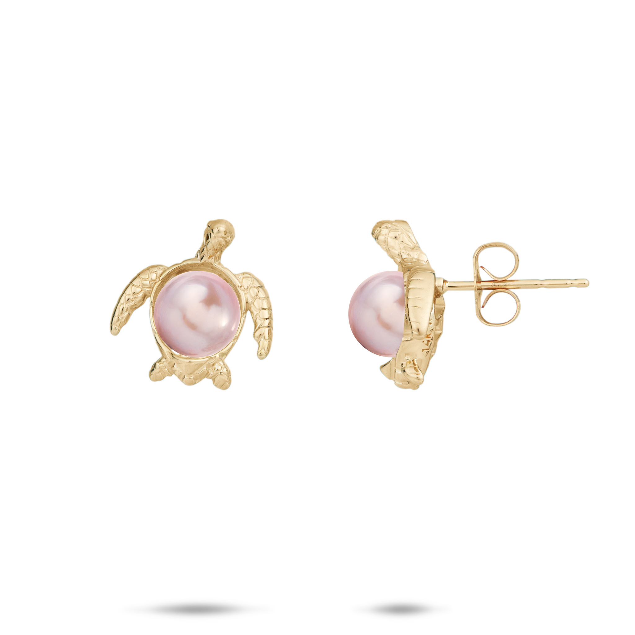 Pick A Pearl Honu Earrings in Gold - 13mm
