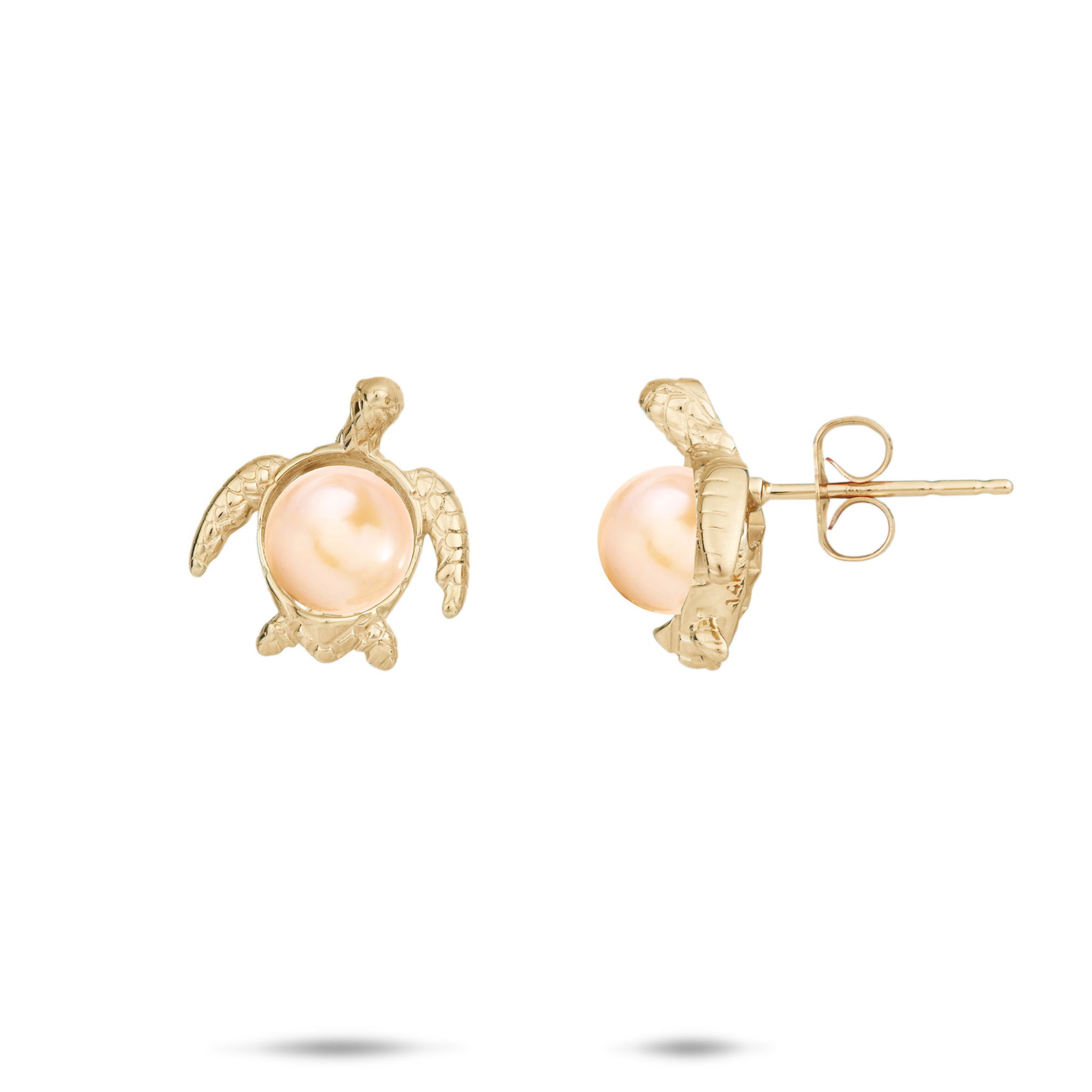 Pick A Pearl Honu Earrings in Gold - 13mm