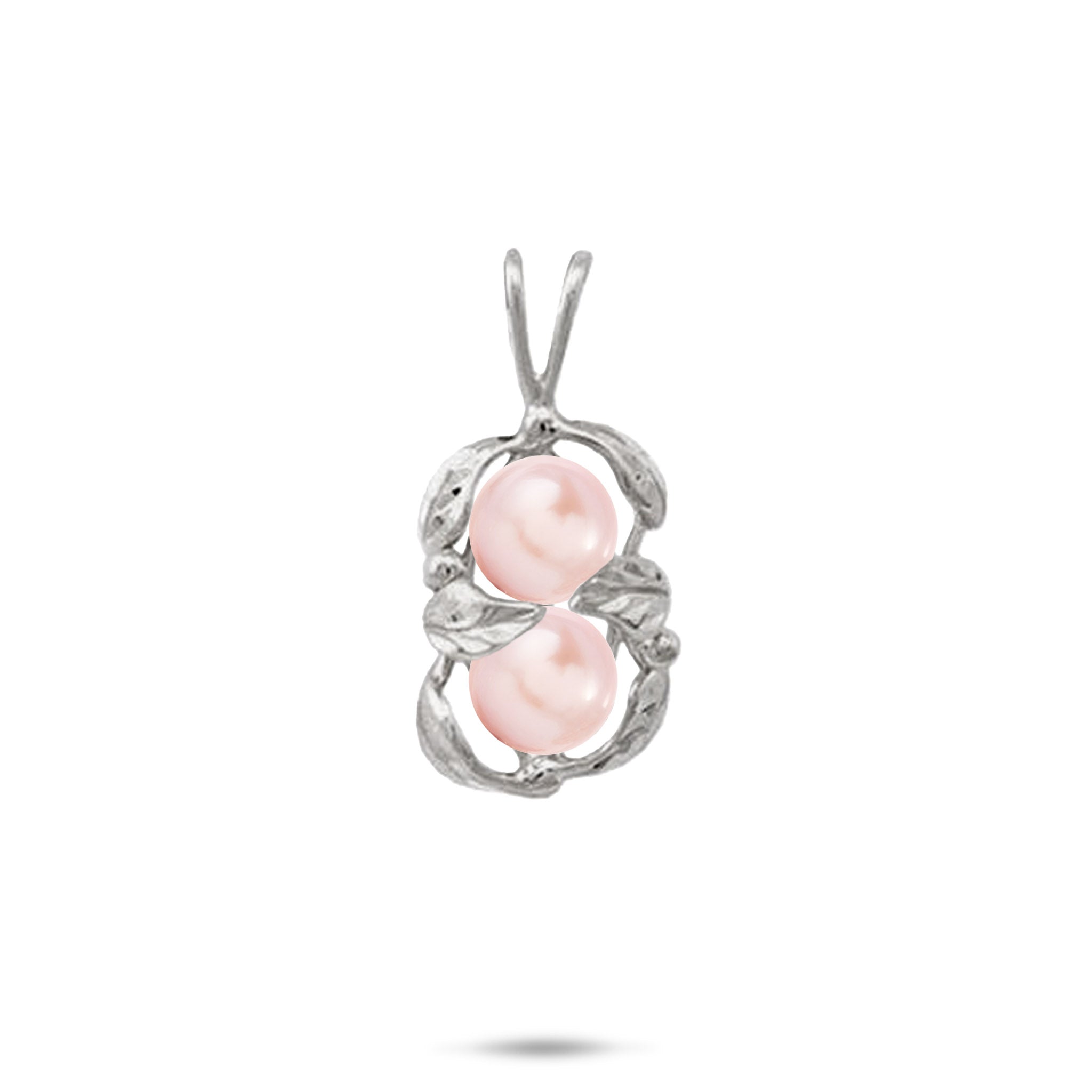 Pick A Pearl Maile Pendant in White Gold - 18mm