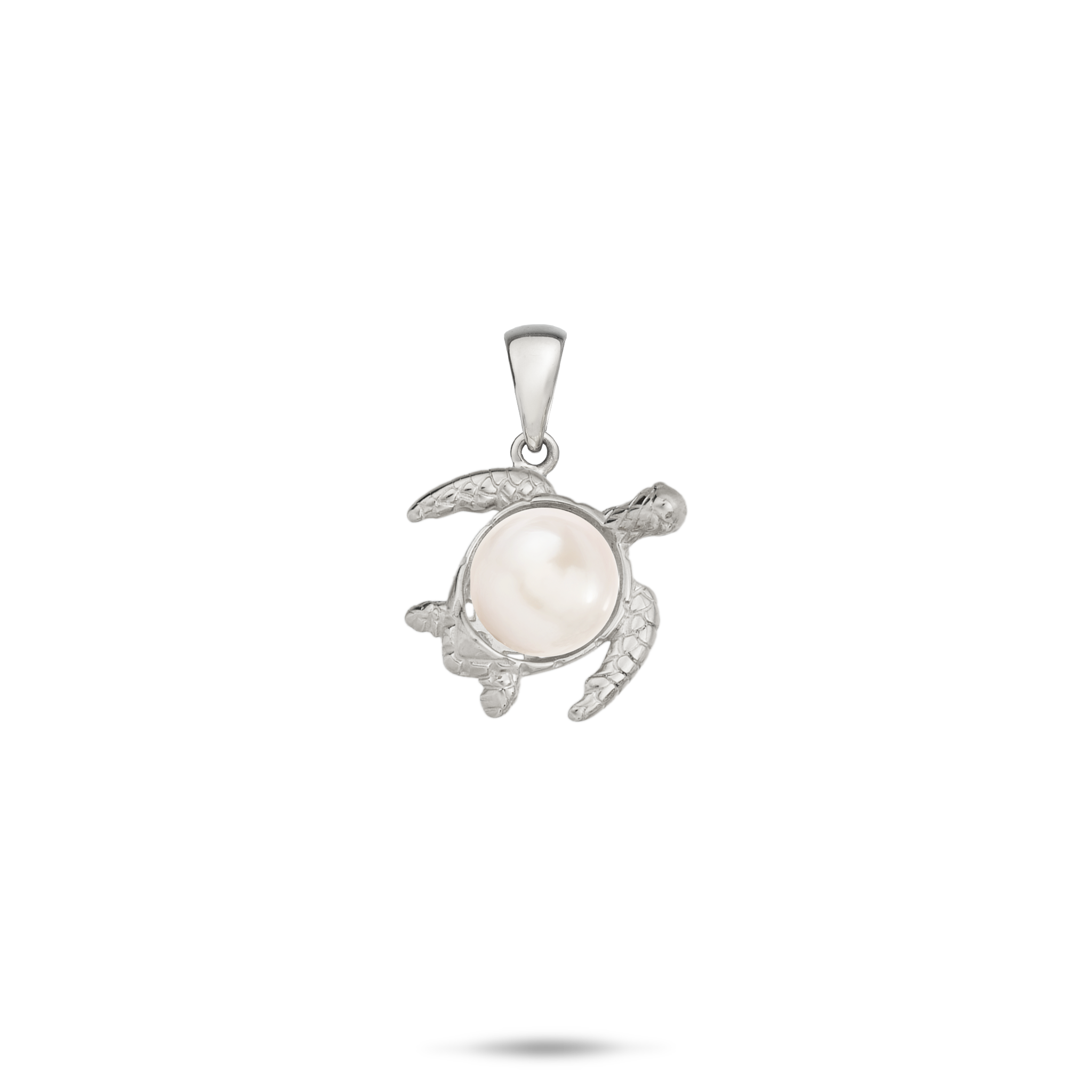 Pick A Pearl Honu Pendant in White Gold - 12mm