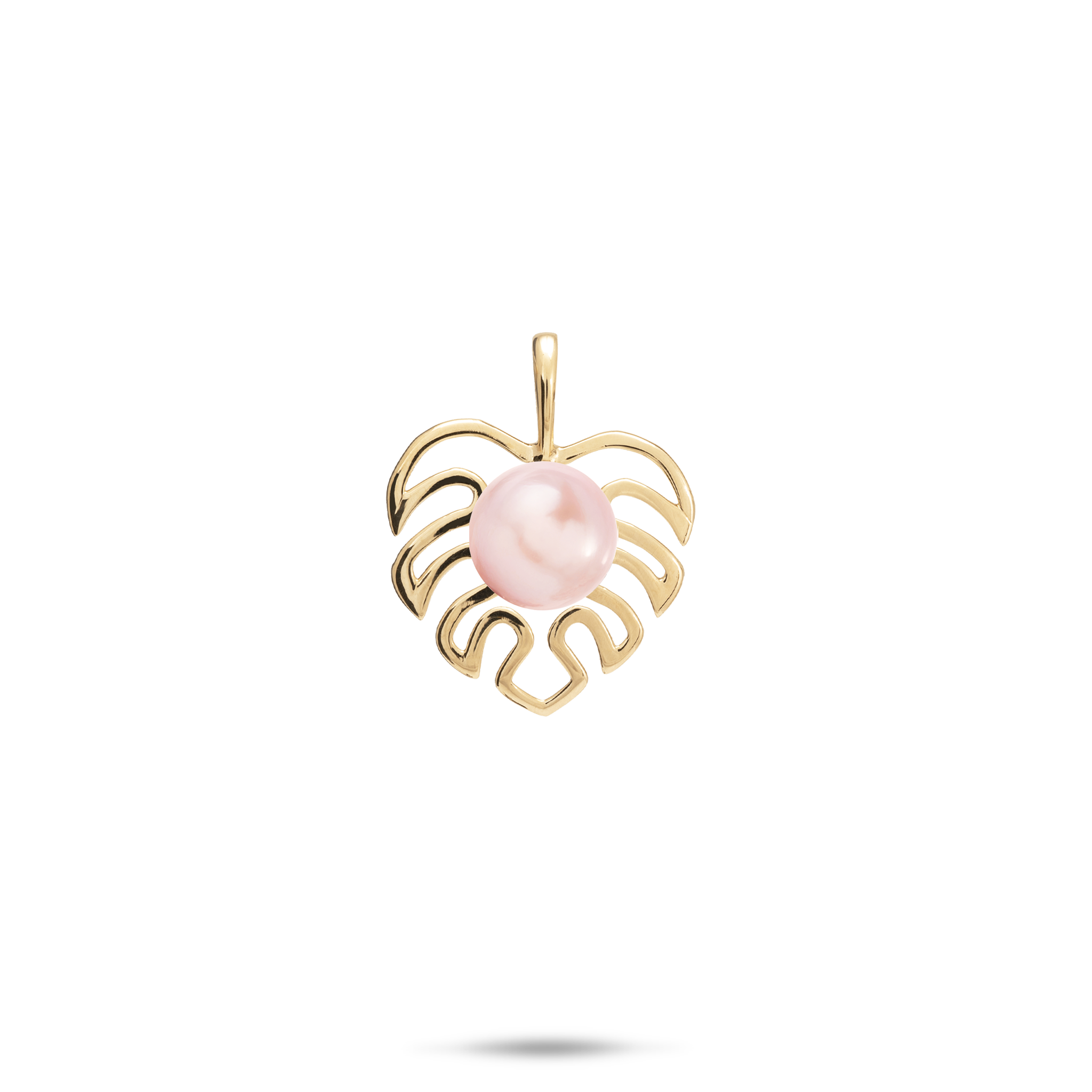 Pick A Pearl Monstera Pendant in Gold - 19mm