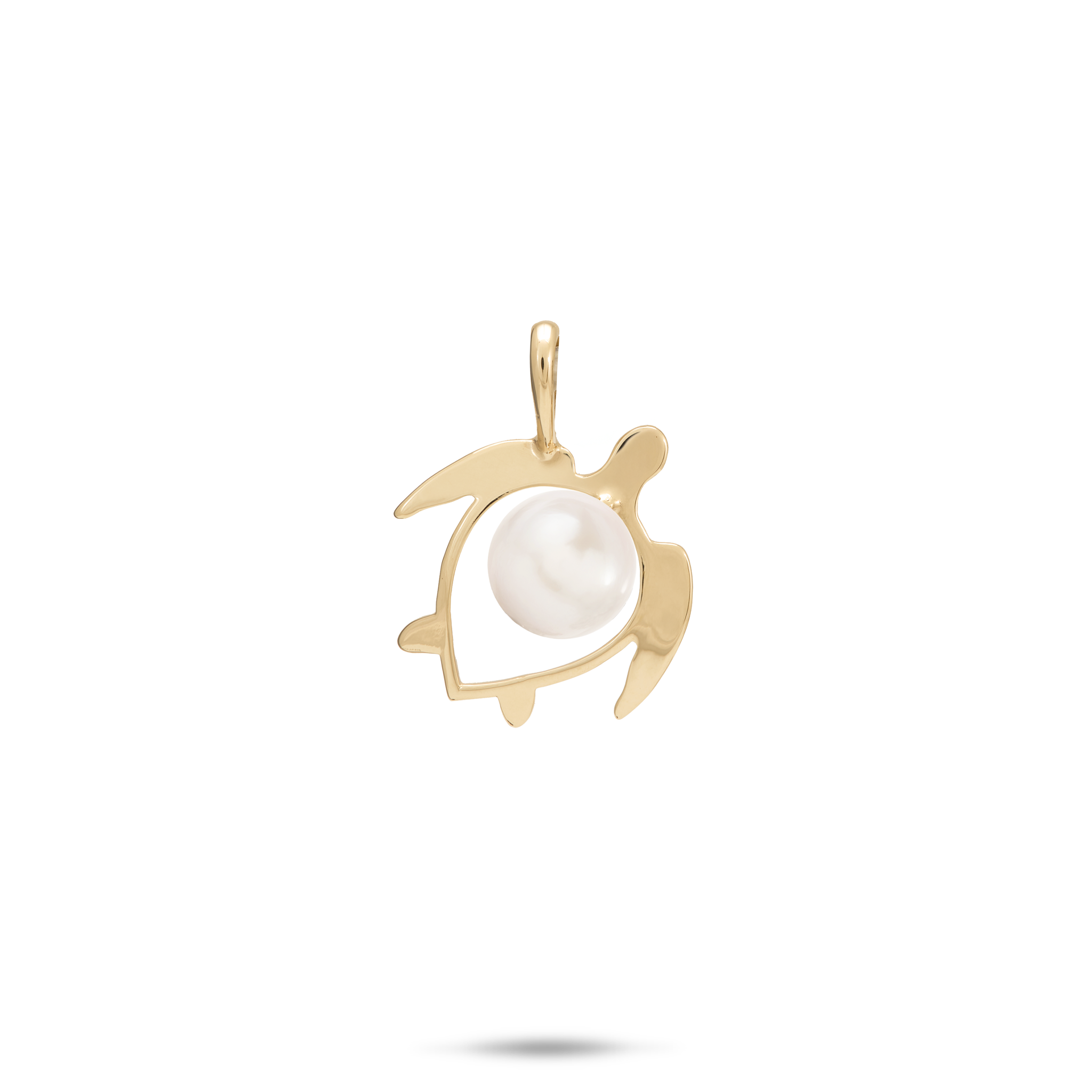 Pick A Pearl Honu (Turtle) Pendant in Gold - 15mm