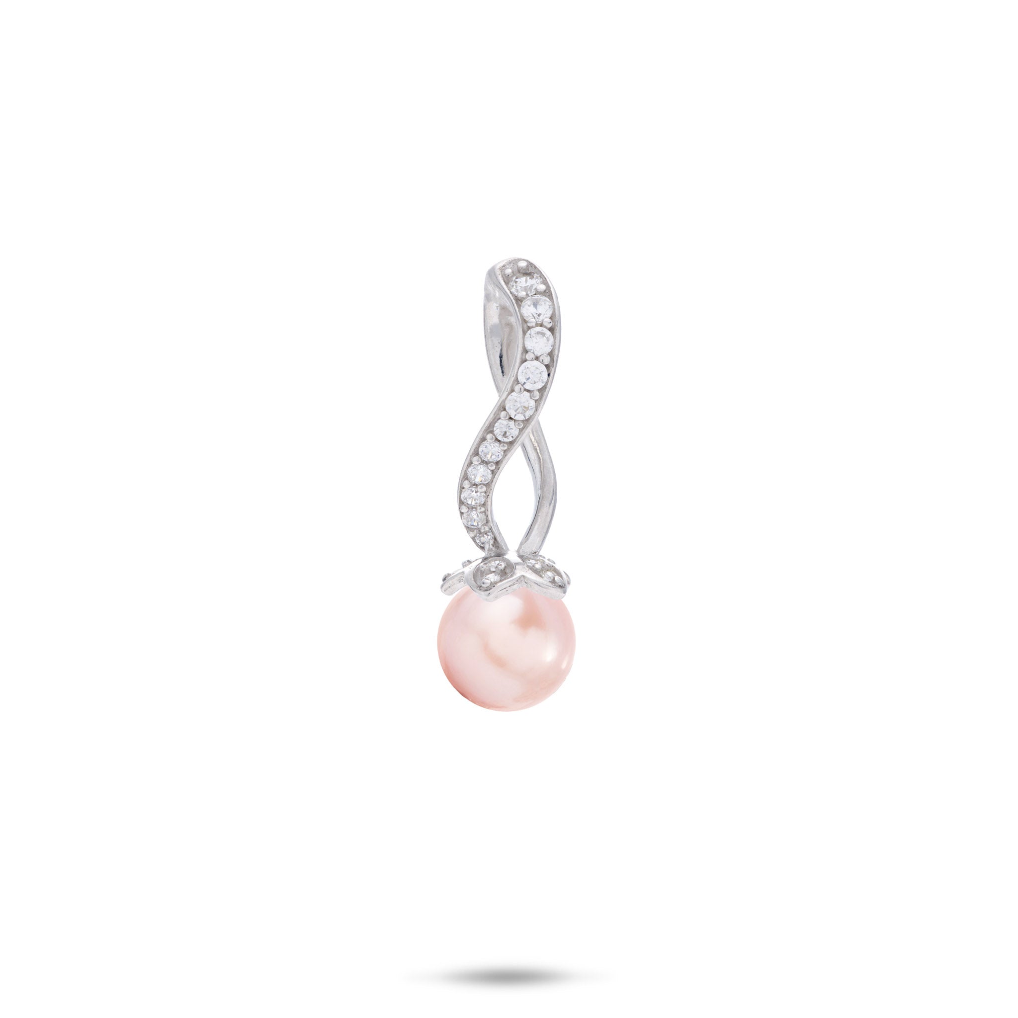 Pick A Pearl Pendant in Sterling Silver with Cubic Zirconia - 18mm