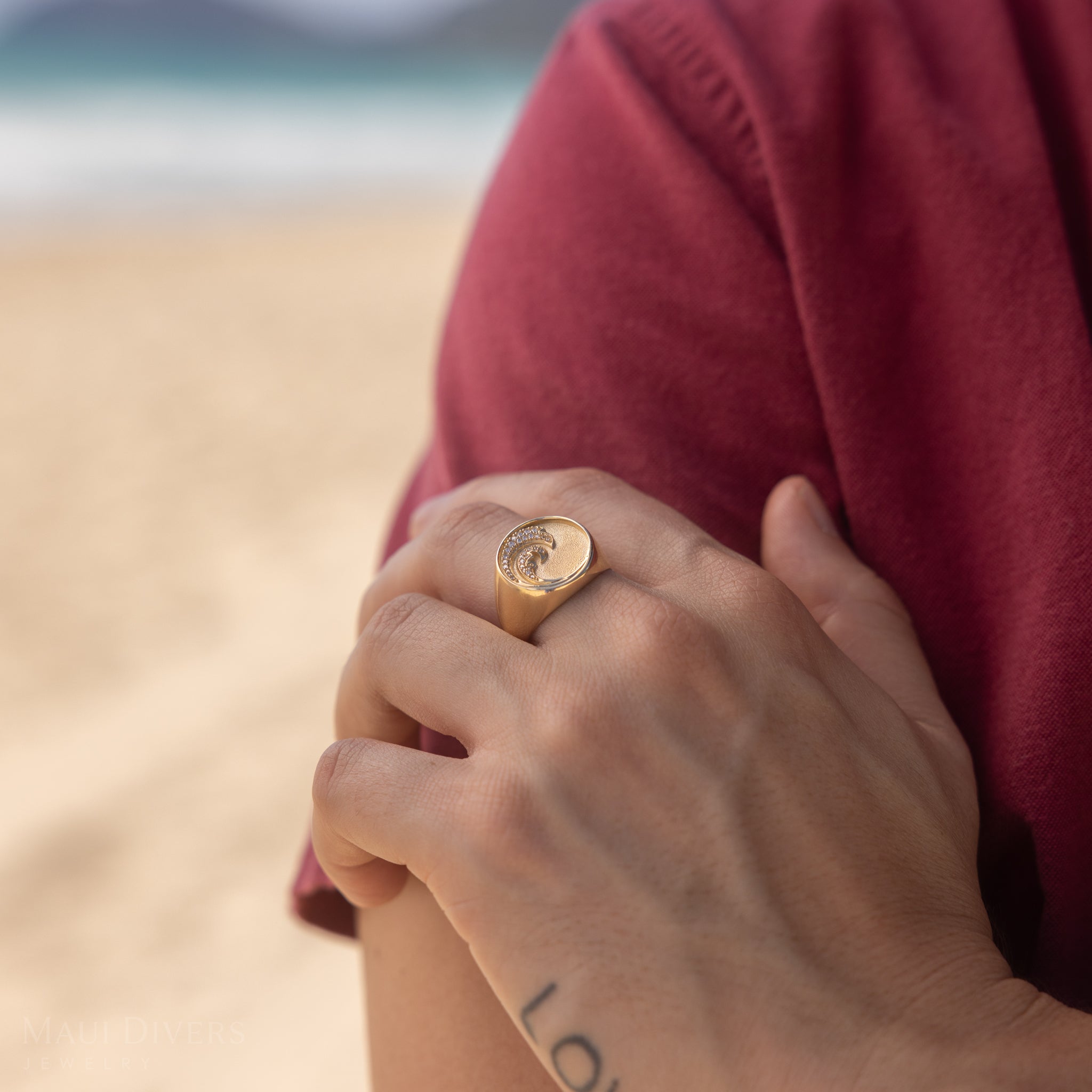 Nalu リング ダイヤモンド ゴールド - 18mm