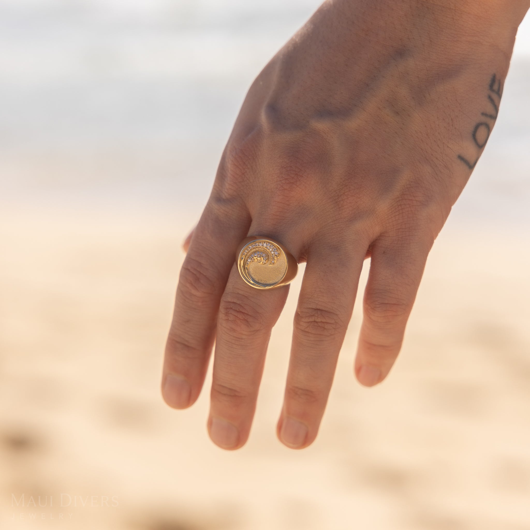 Nalu リング ダイヤモンド ゴールド - 18mm