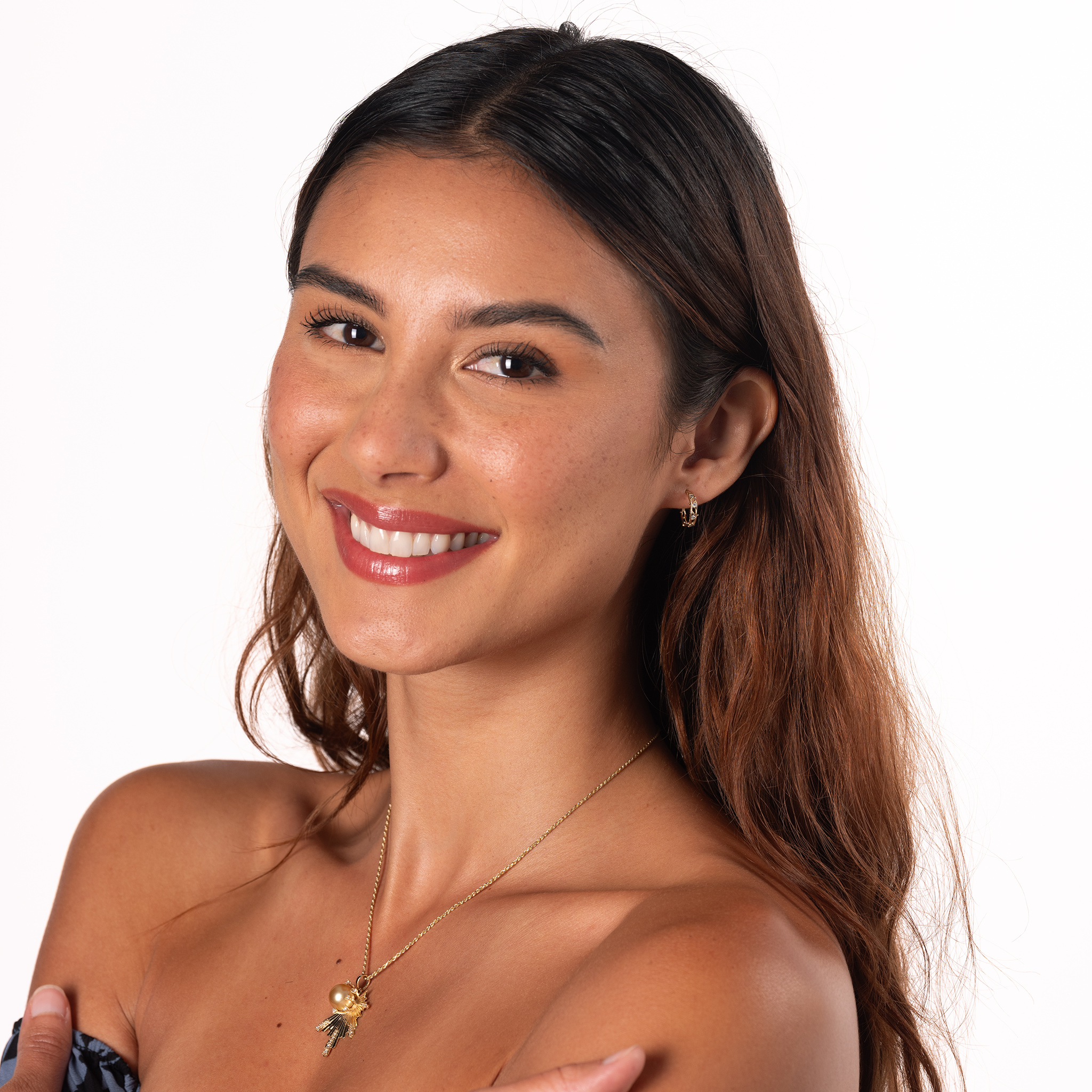 ヘリテージ・ピアス ダイヤモンド ゴールド - 13mm