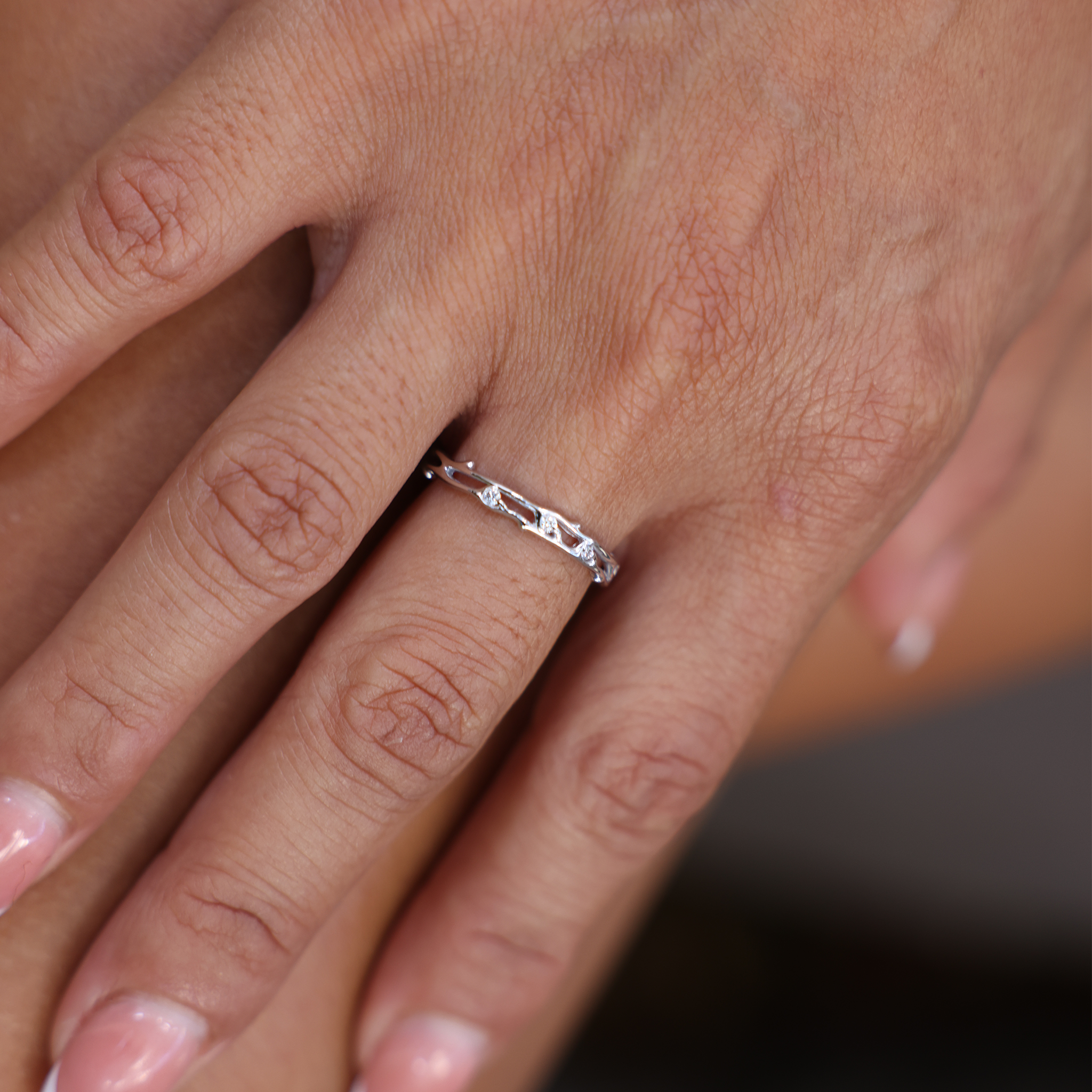 ヘリテージ リング ダイヤモンド ホワイトゴールド