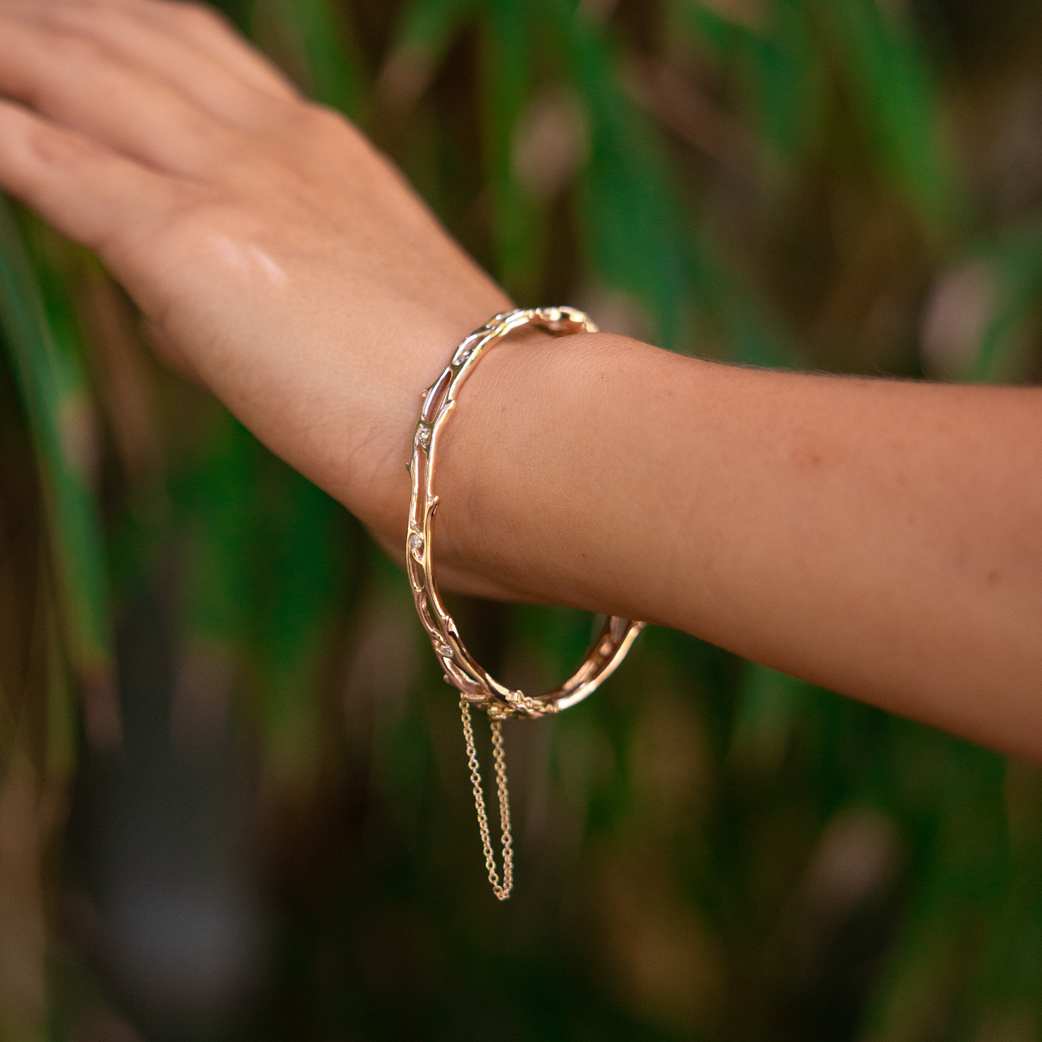 ヘリテージ ヒンジ ブレスレット ダイヤモンド ゴールド